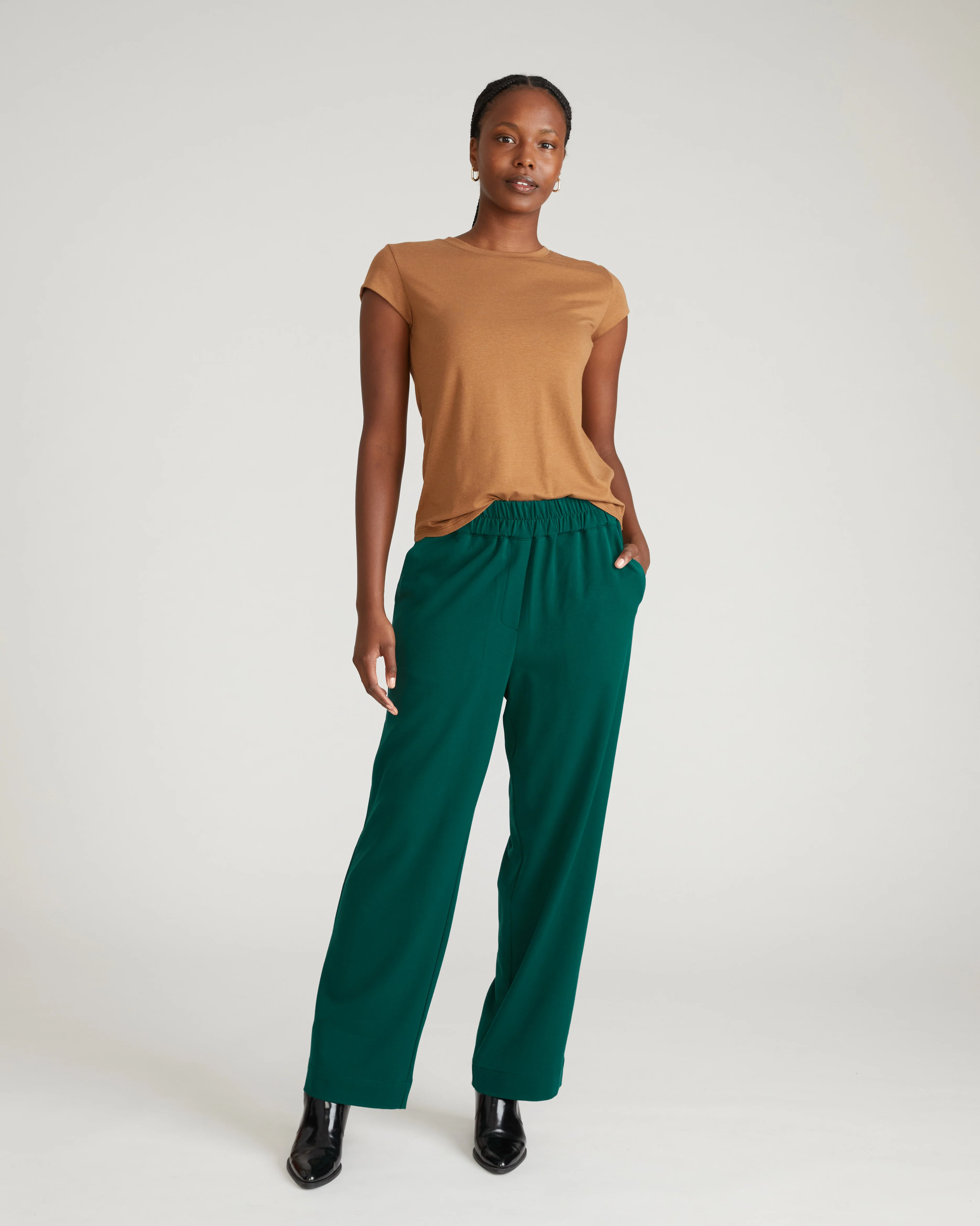 Ashley Cap Sleeve Tee - Classic Camel - Image 3