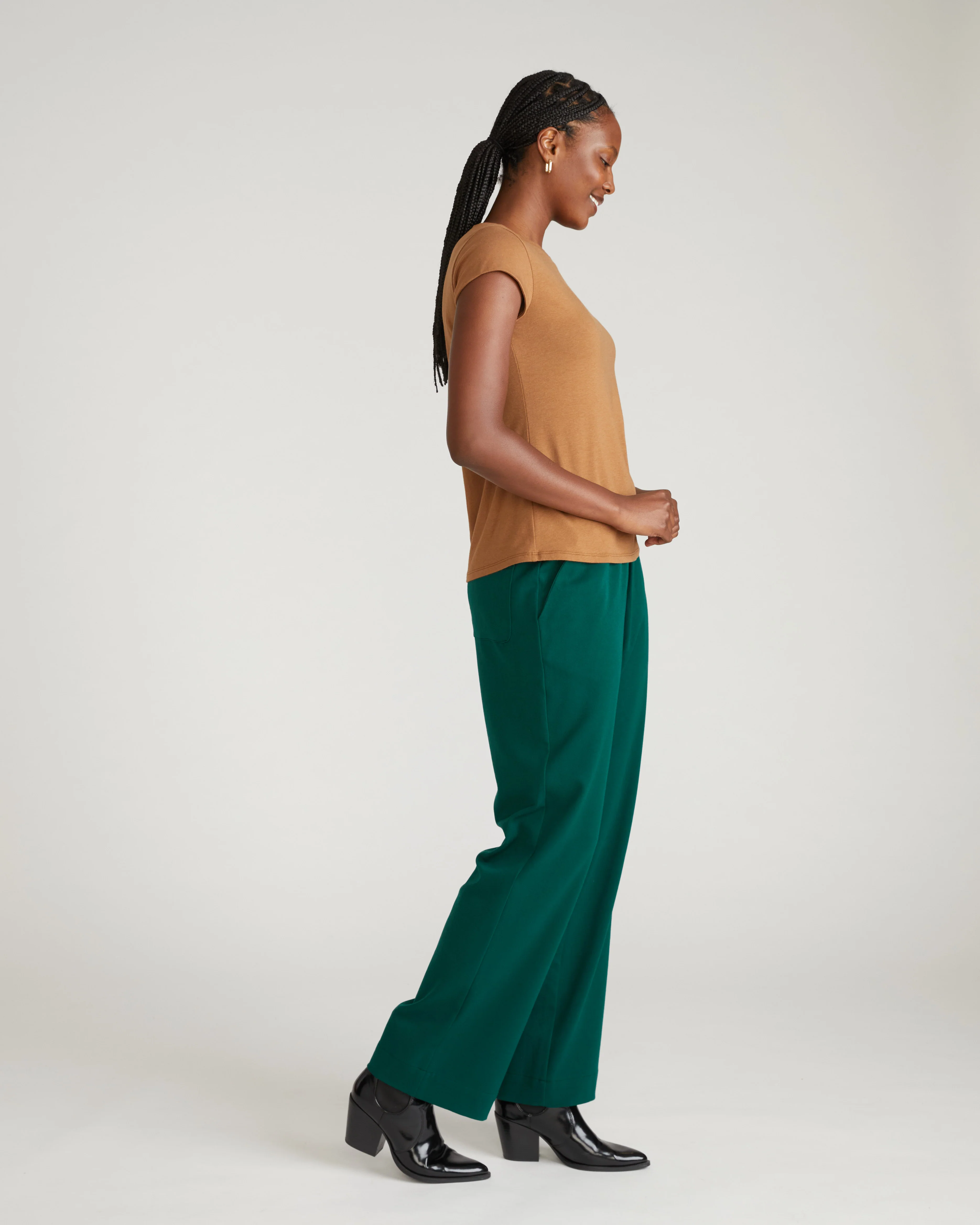Ashley Cap Sleeve Tee - Classic Camel - Image 4