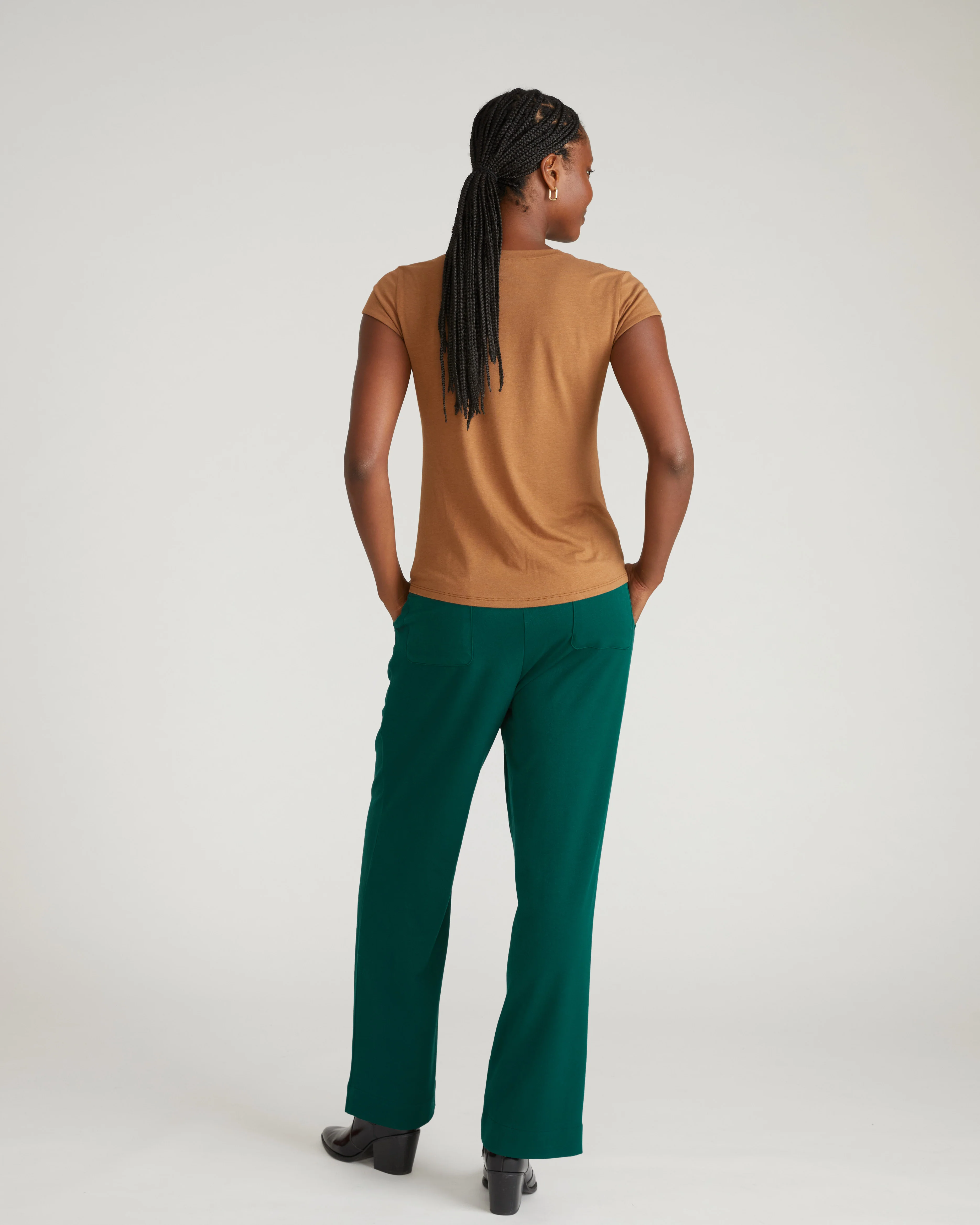 Ashley Cap Sleeve Tee - Classic Camel - Image 5