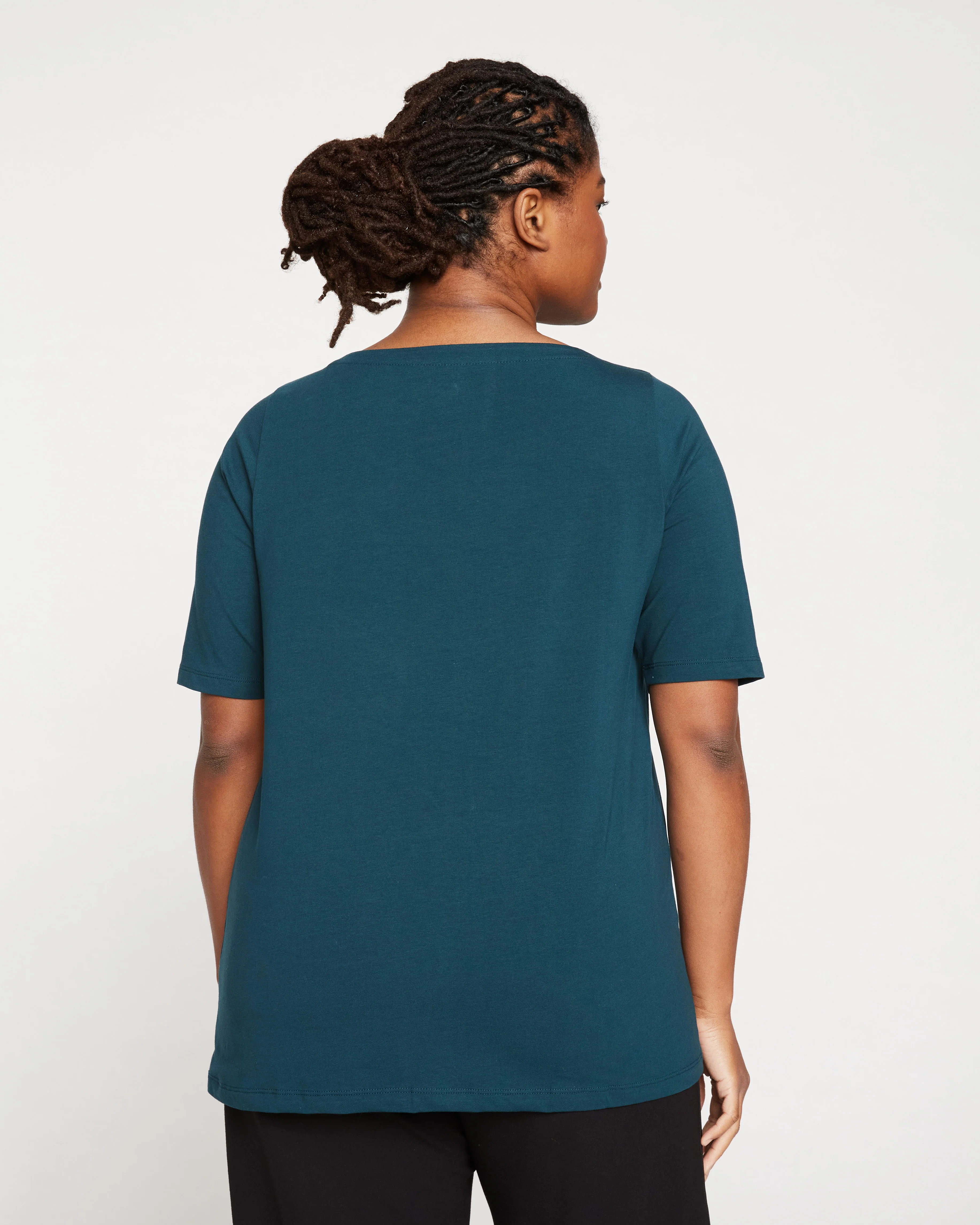Bella Boatneck Tee - Deep Sea - Image 5