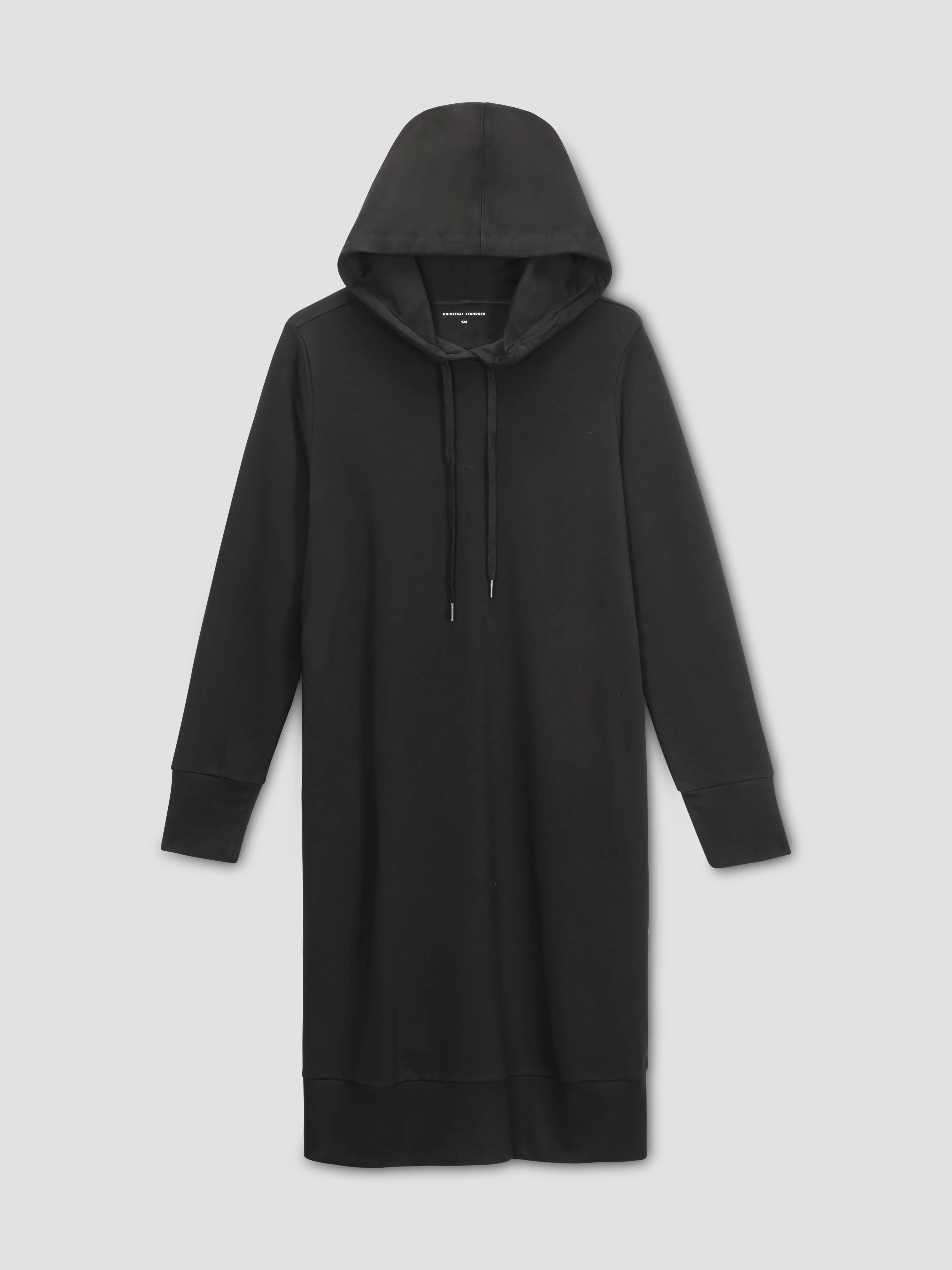 Bree Hooded Sweatshirt Dress - Black - Image 3