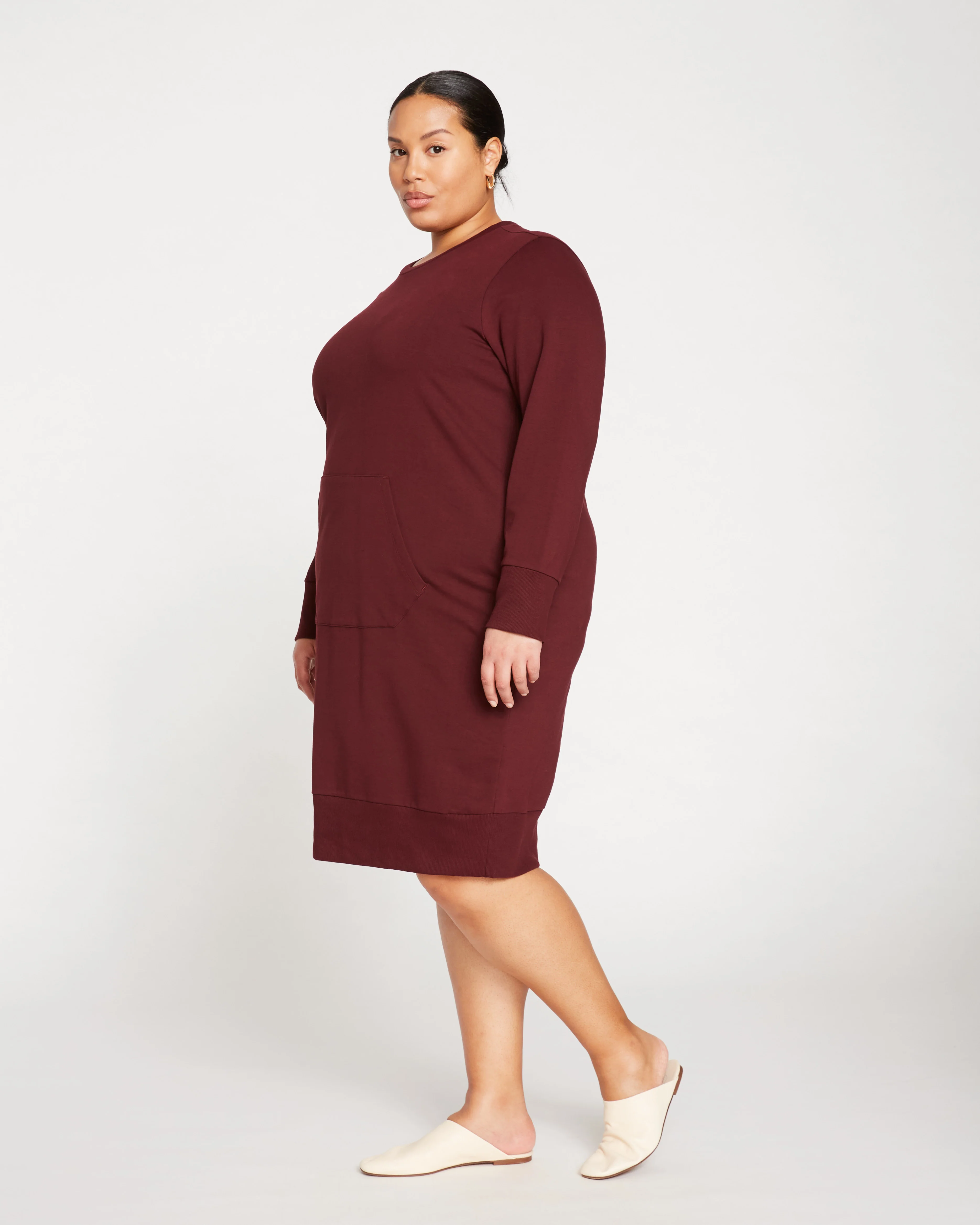 Bree Sweatshirt Dress - Black Cherry - Image 2