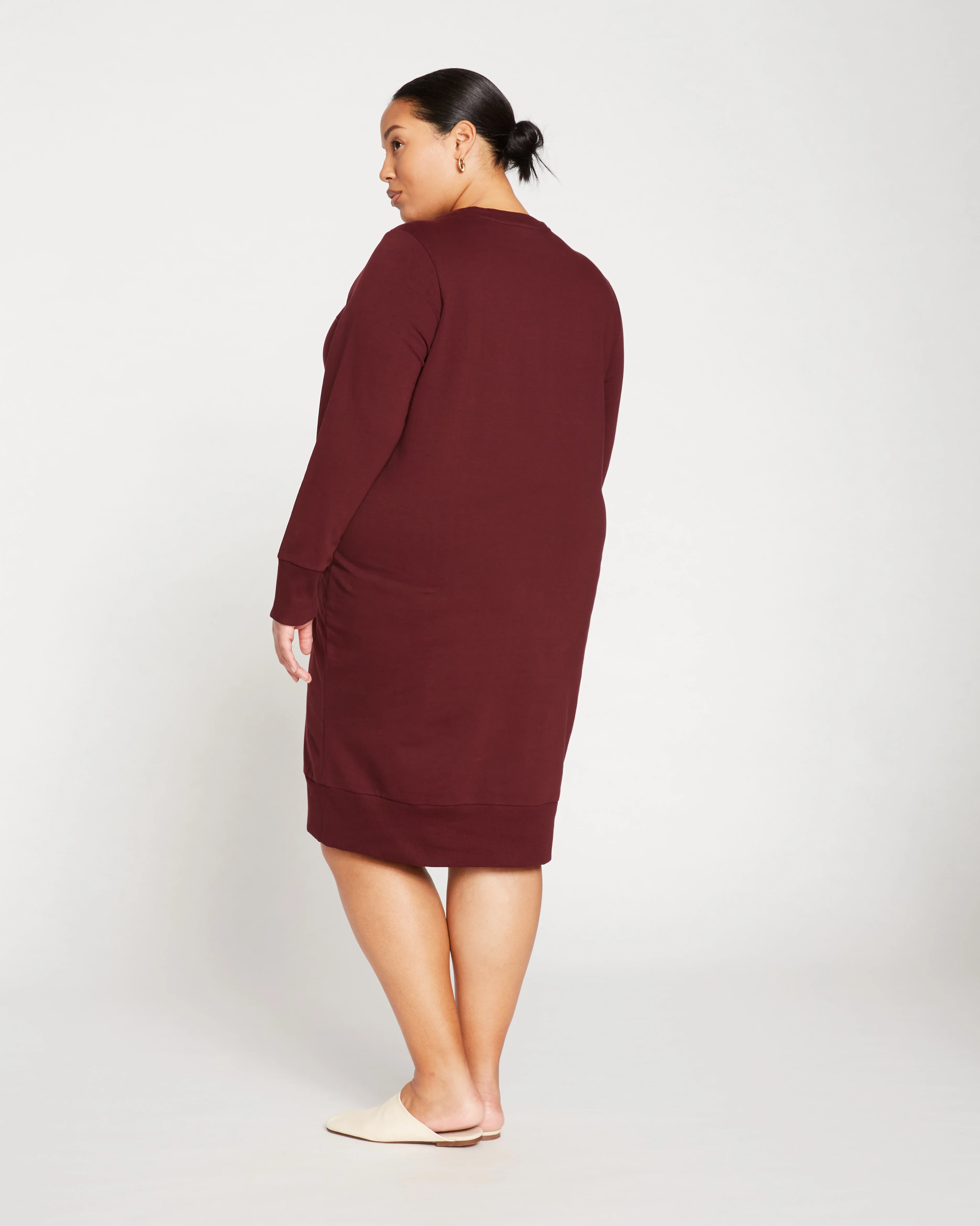 Bree Sweatshirt Dress - Black Cherry - Image 3
