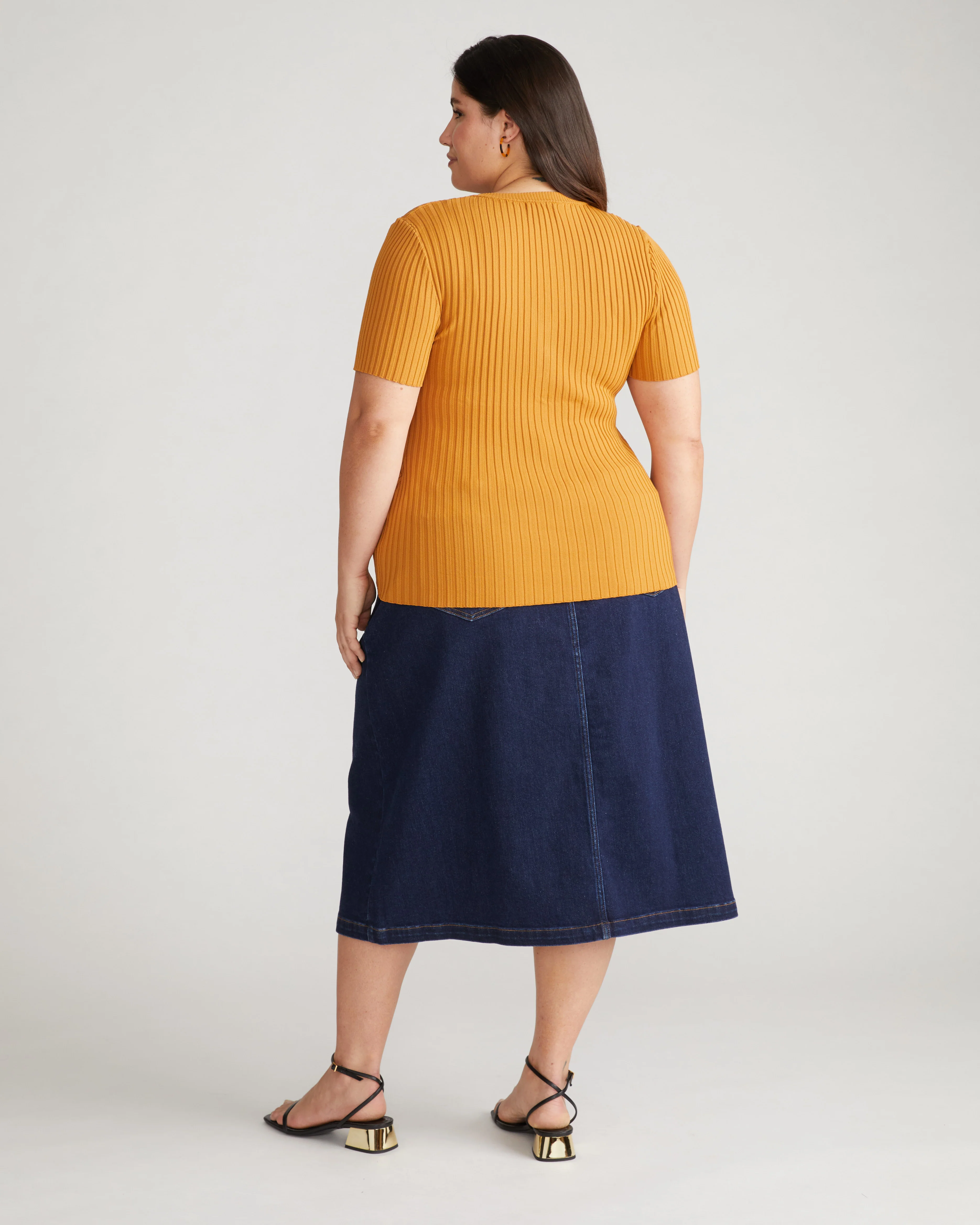 Button Front Sweater Top - Toffee - Image 4