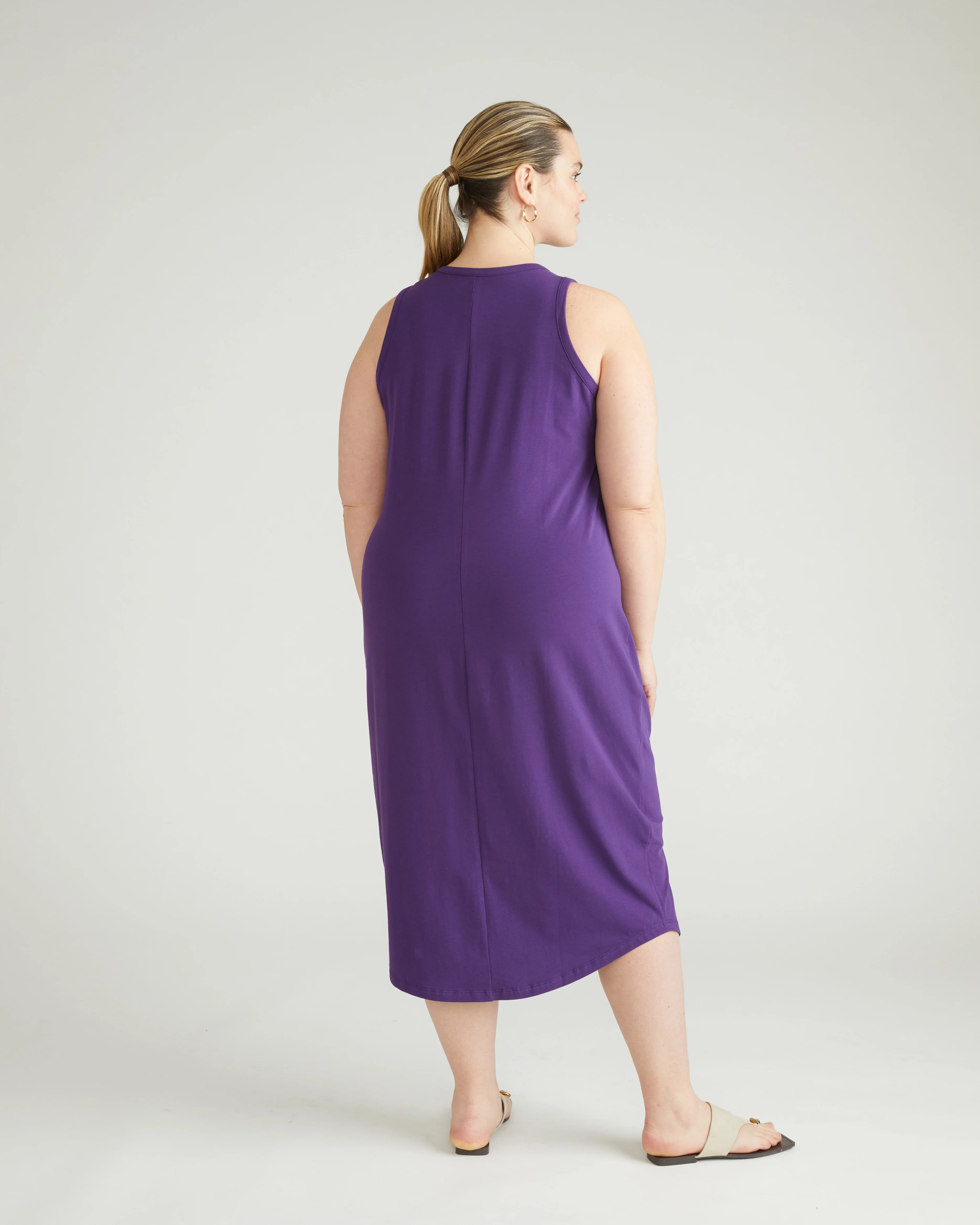 Cai High Neck Tank Dress - Deep Purple - Image 6