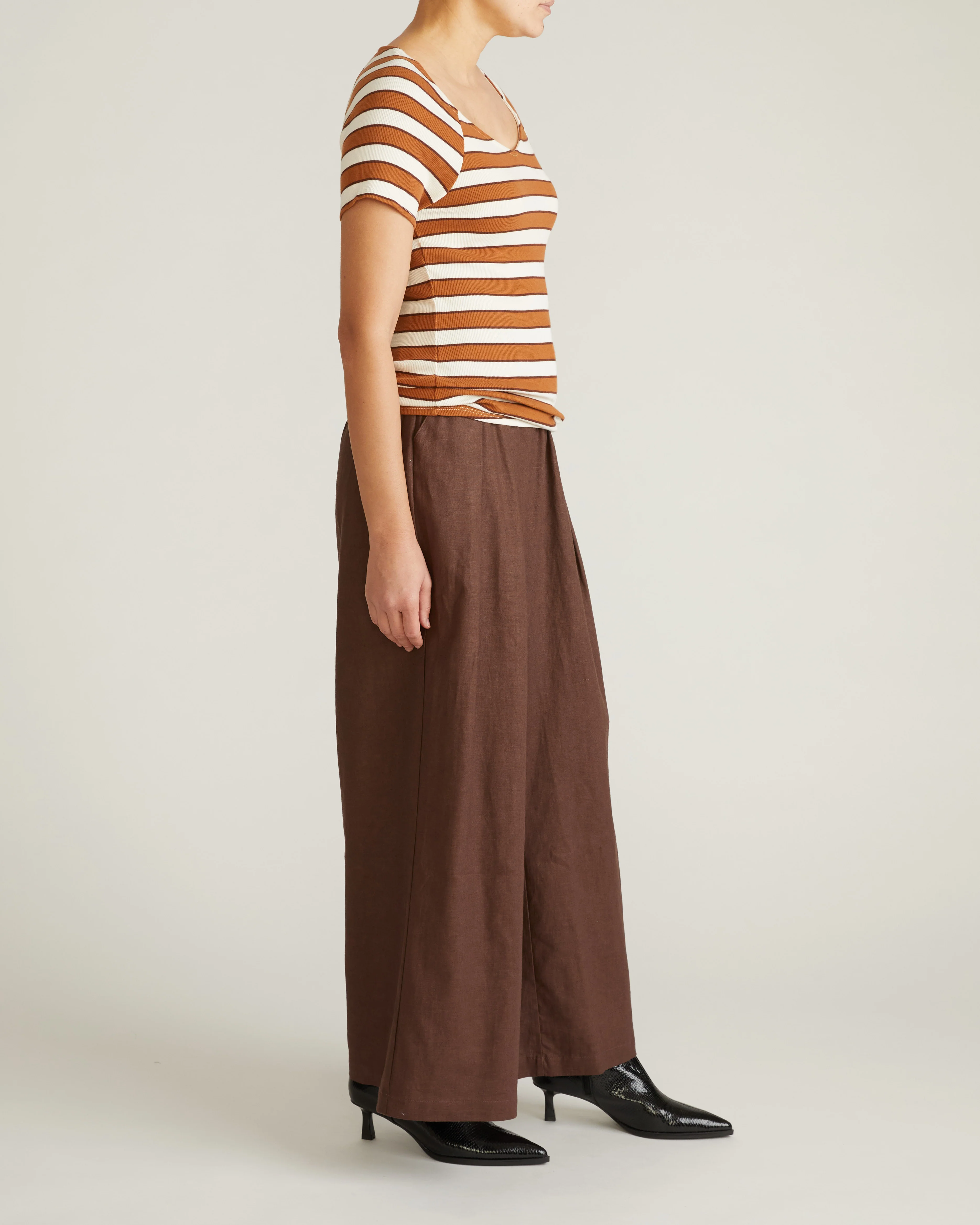 Carey Ribbed Top - Baker Street Stripe - Image 5