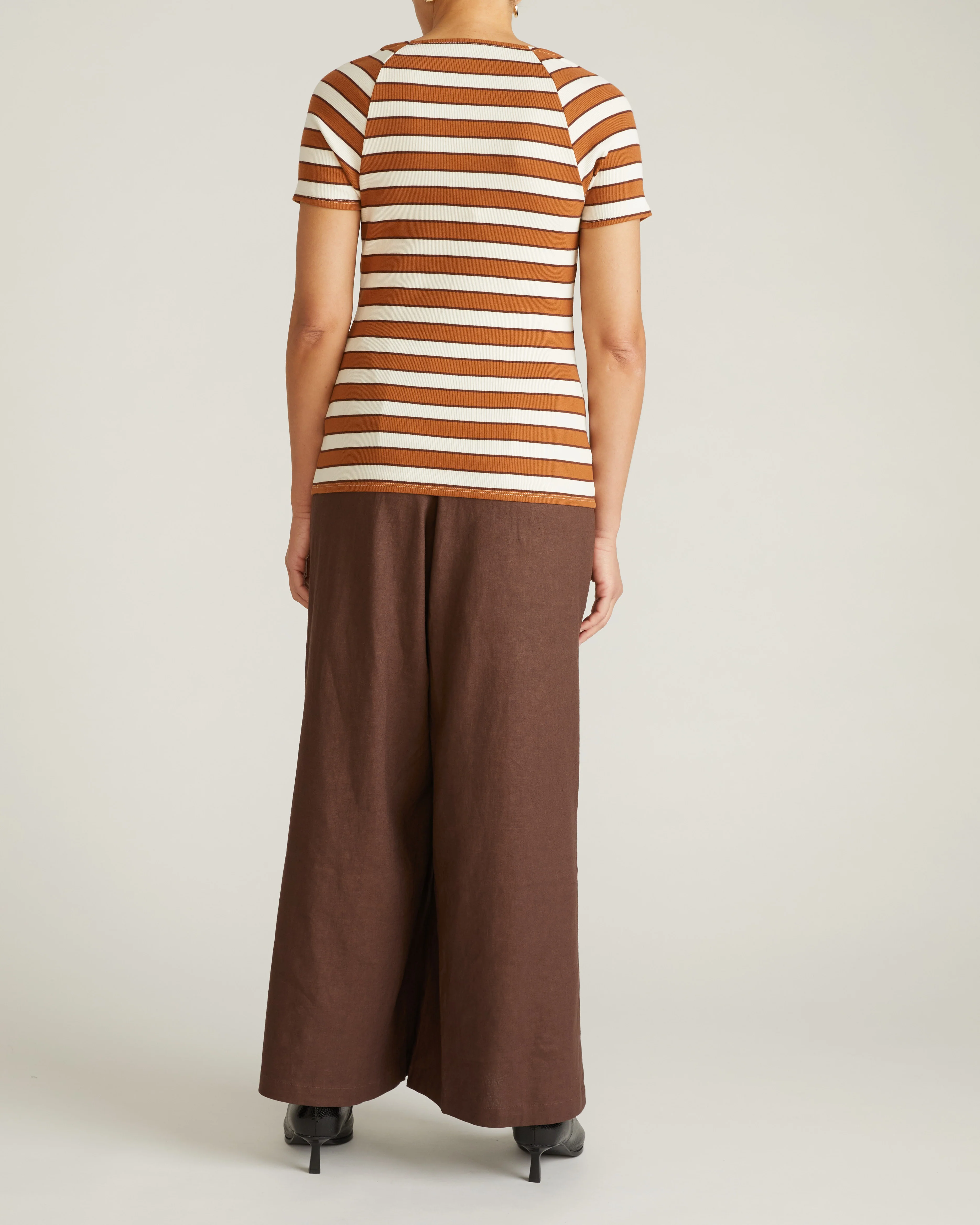Carey Ribbed Top - Baker Street Stripe - Image 6
