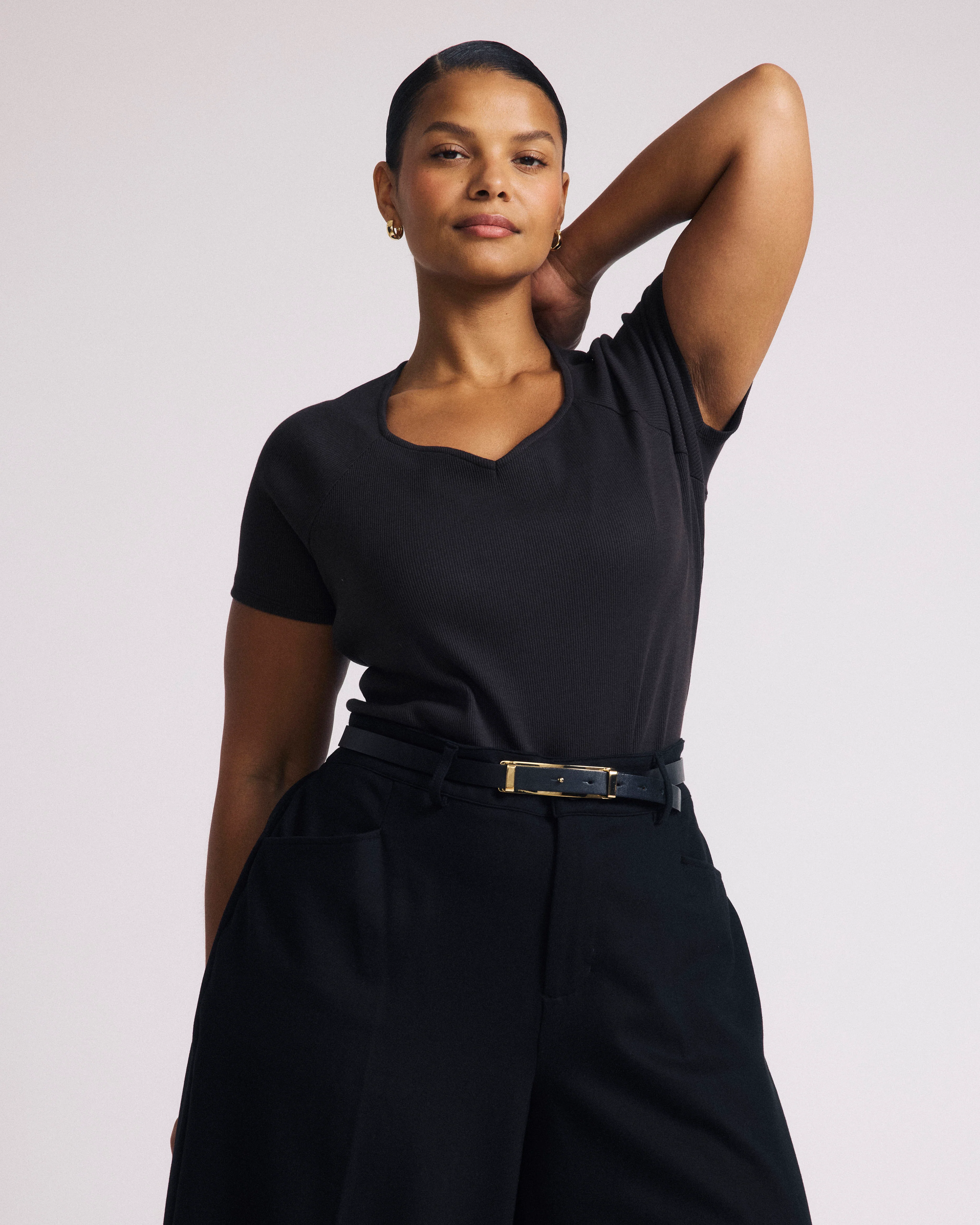 Carey Ribbed Top - Espresso