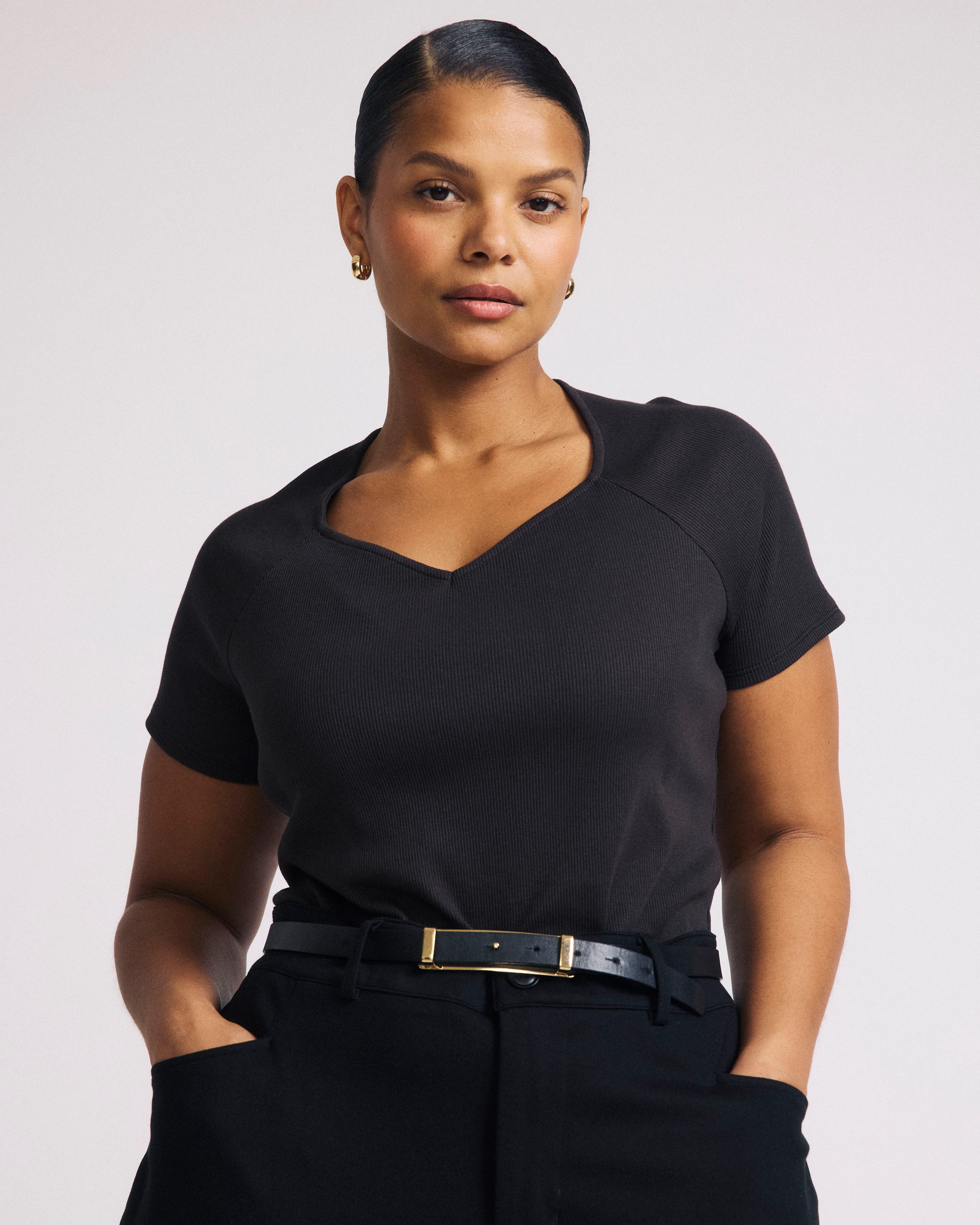 Carey Ribbed Top - Espresso - Image 2