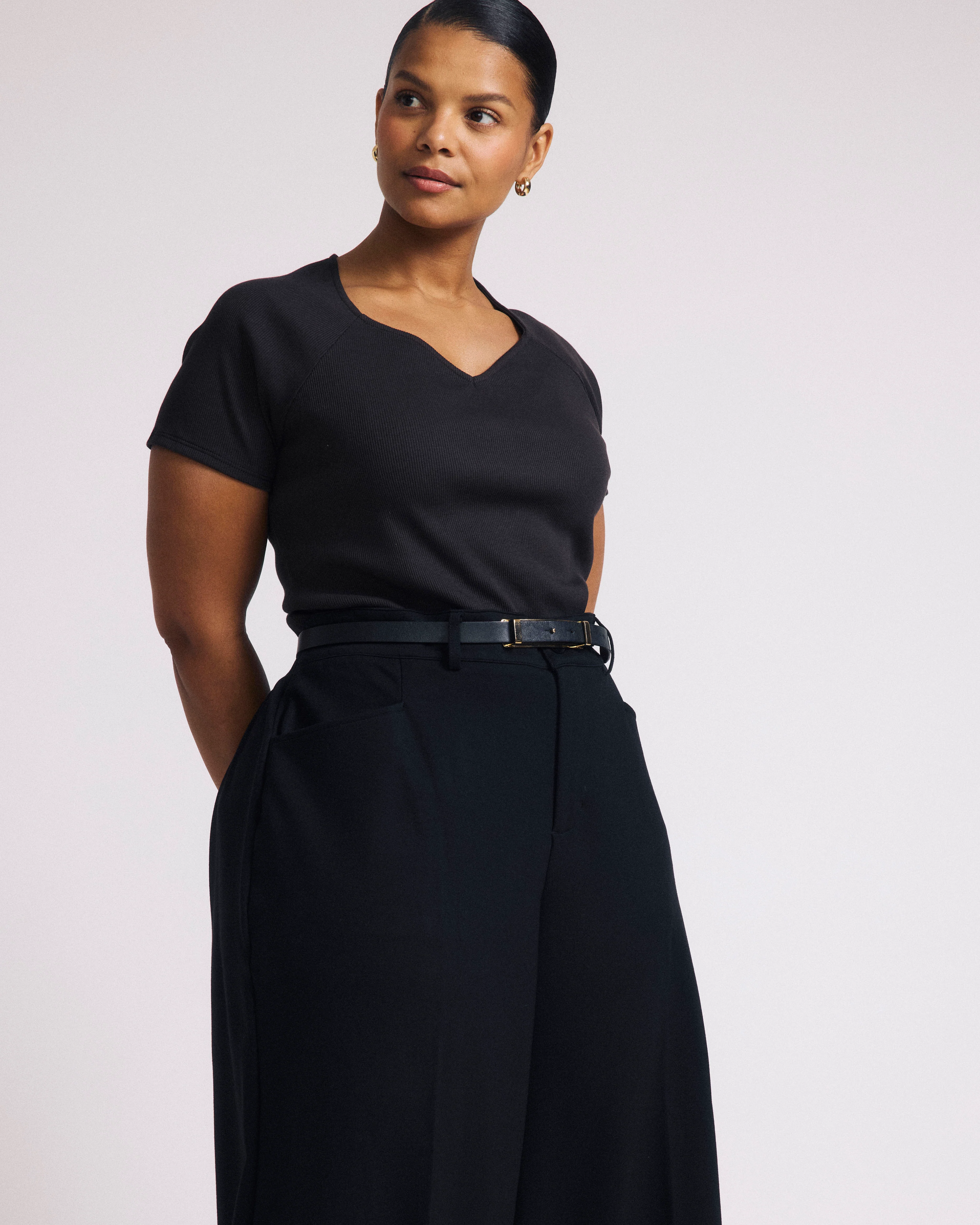 Carey Ribbed Top - Espresso - Image 3