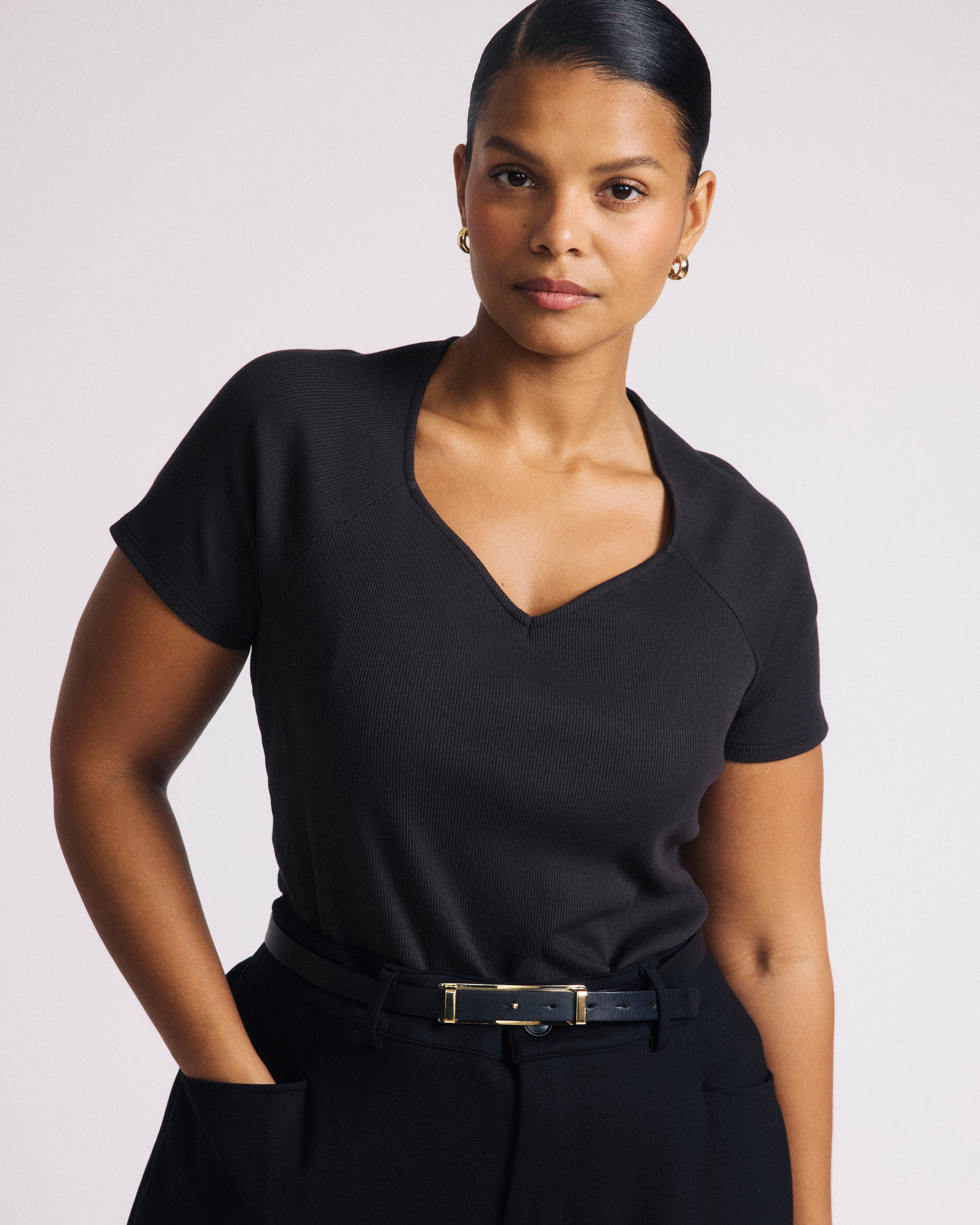 Carey Ribbed Top - Espresso - Image 5