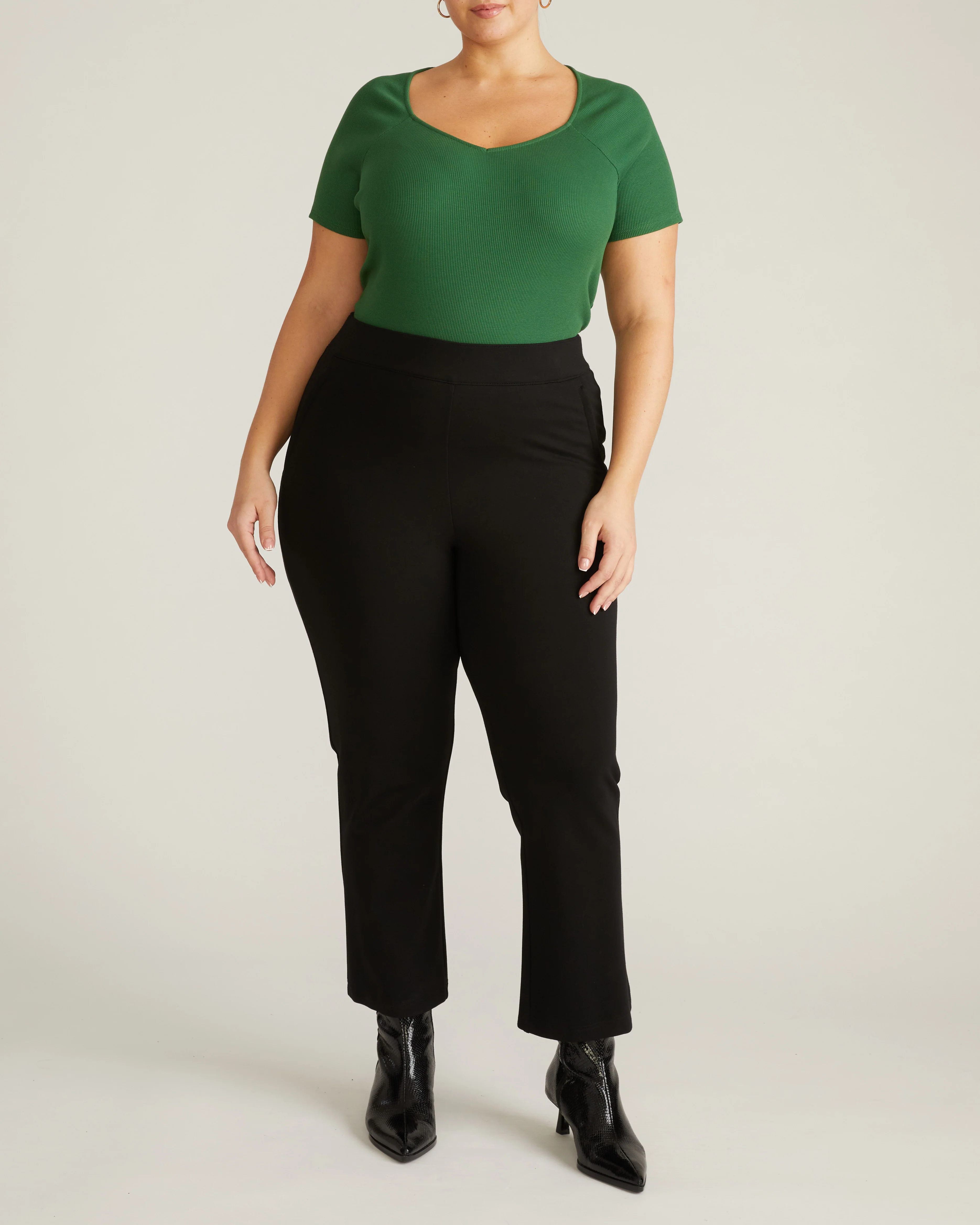 Carey Ribbed Top - Green Park - Image 5