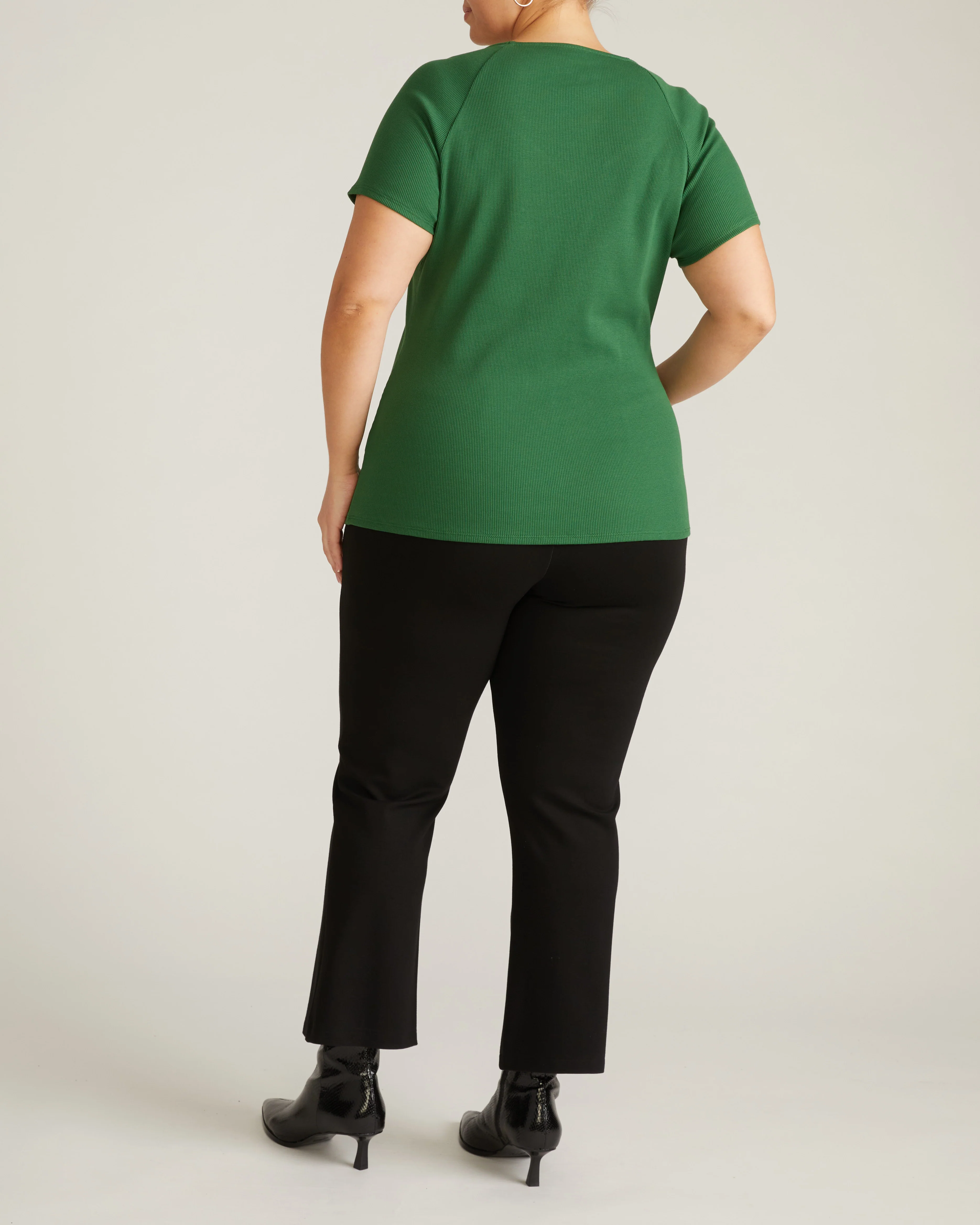 Carey Ribbed Top - Green Park - Image 6