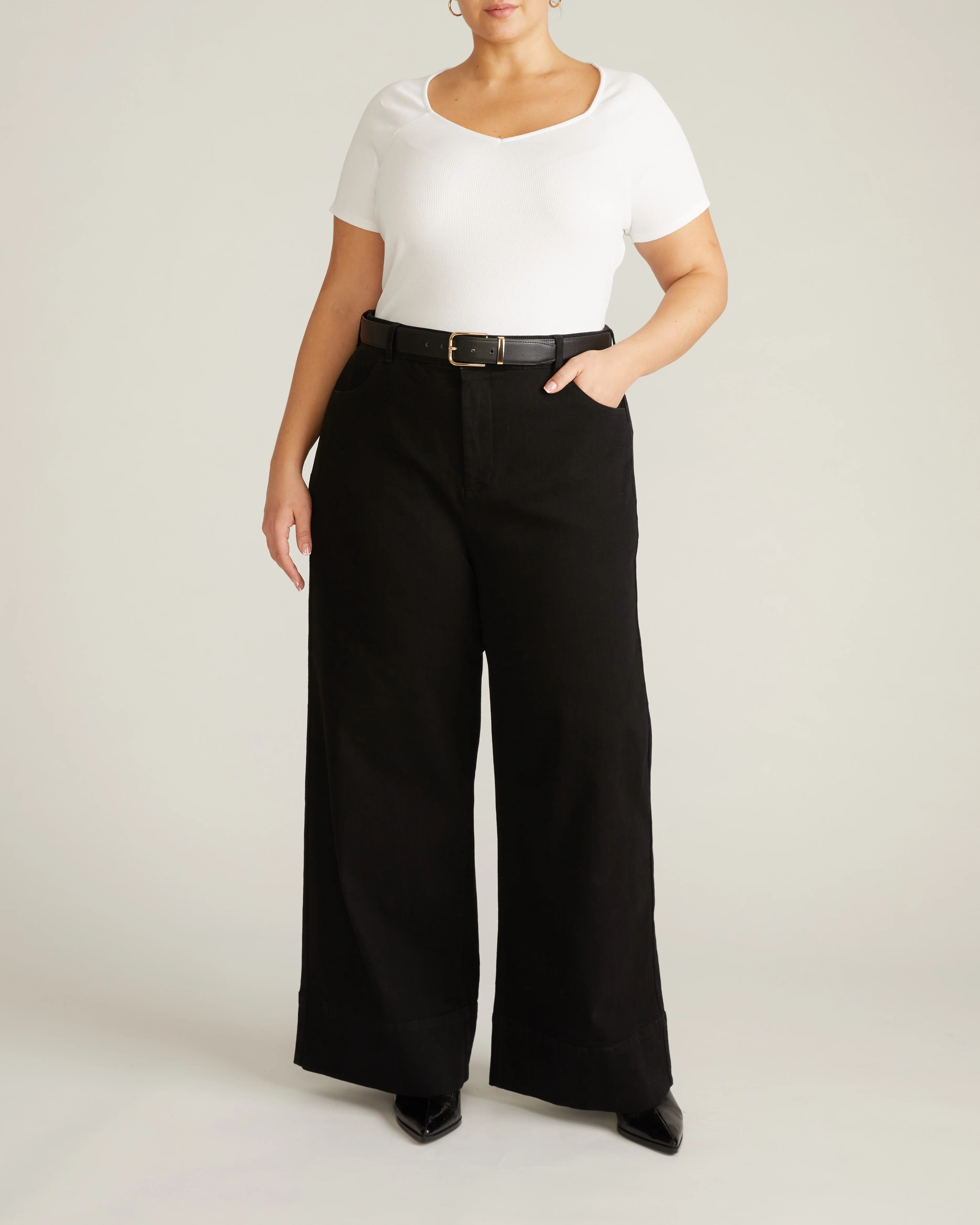 Carey Ribbed Top - White - Image 2