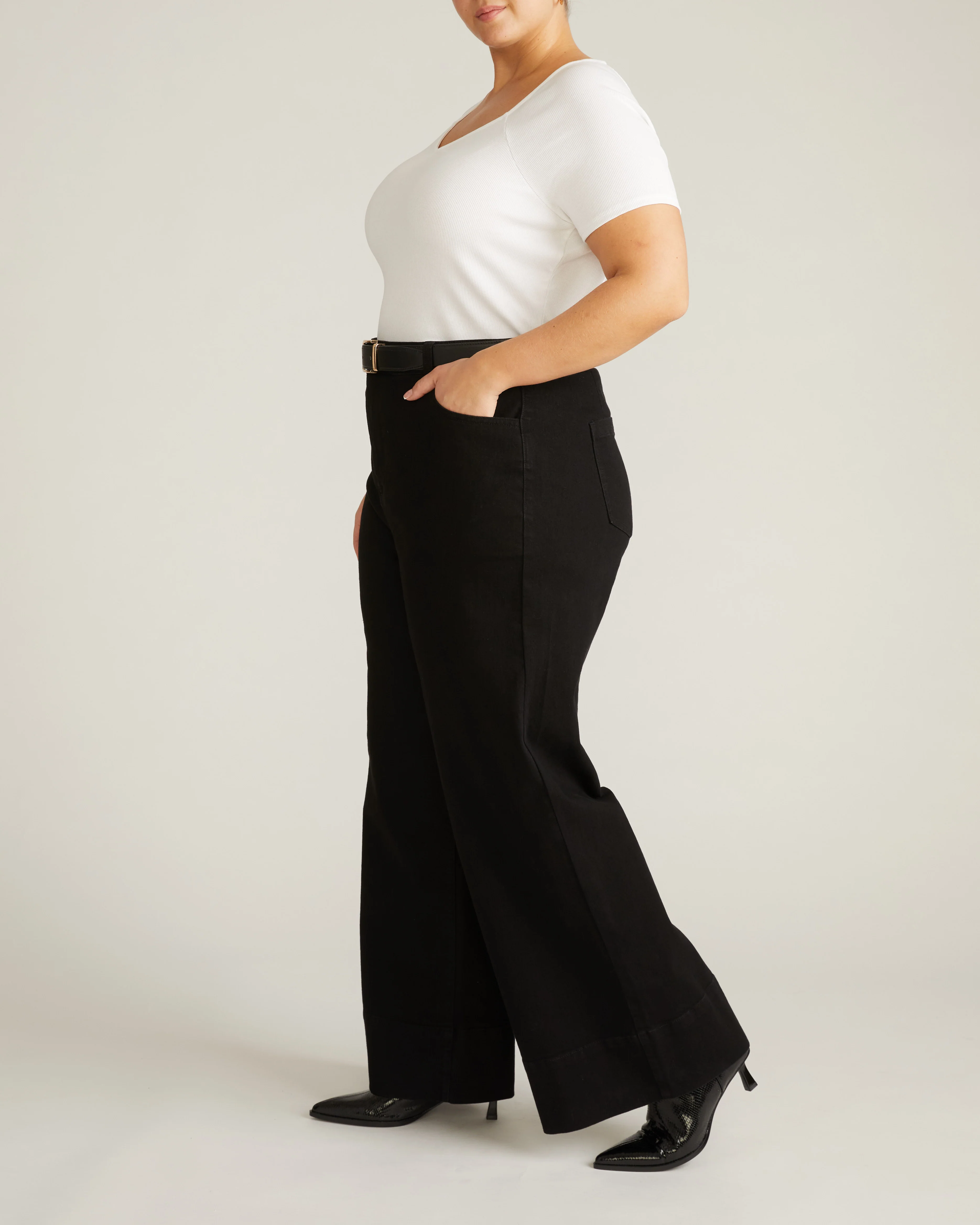 Carey Ribbed Top - White - Image 4
