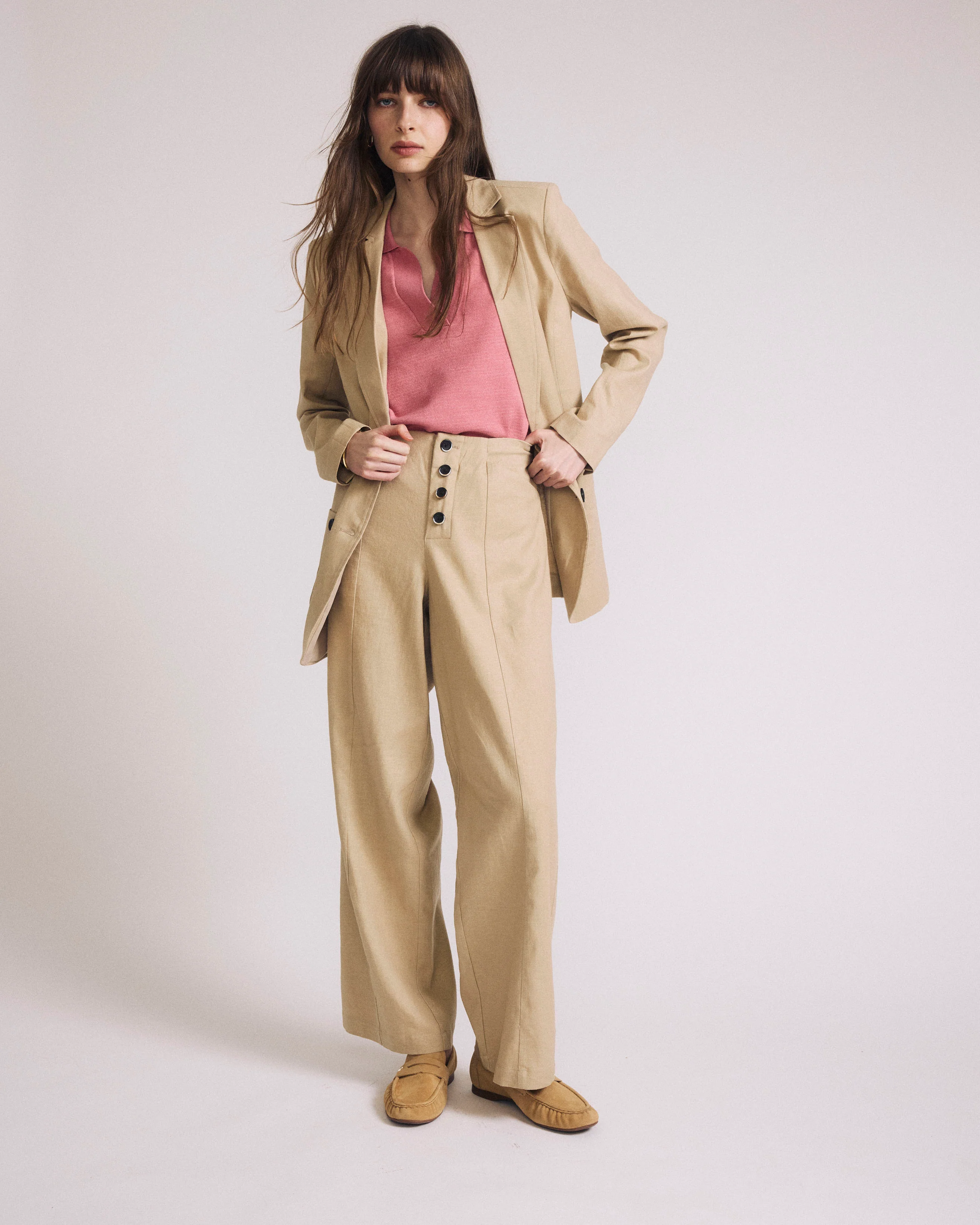 Coastal Linen Pants - Danish Coffee