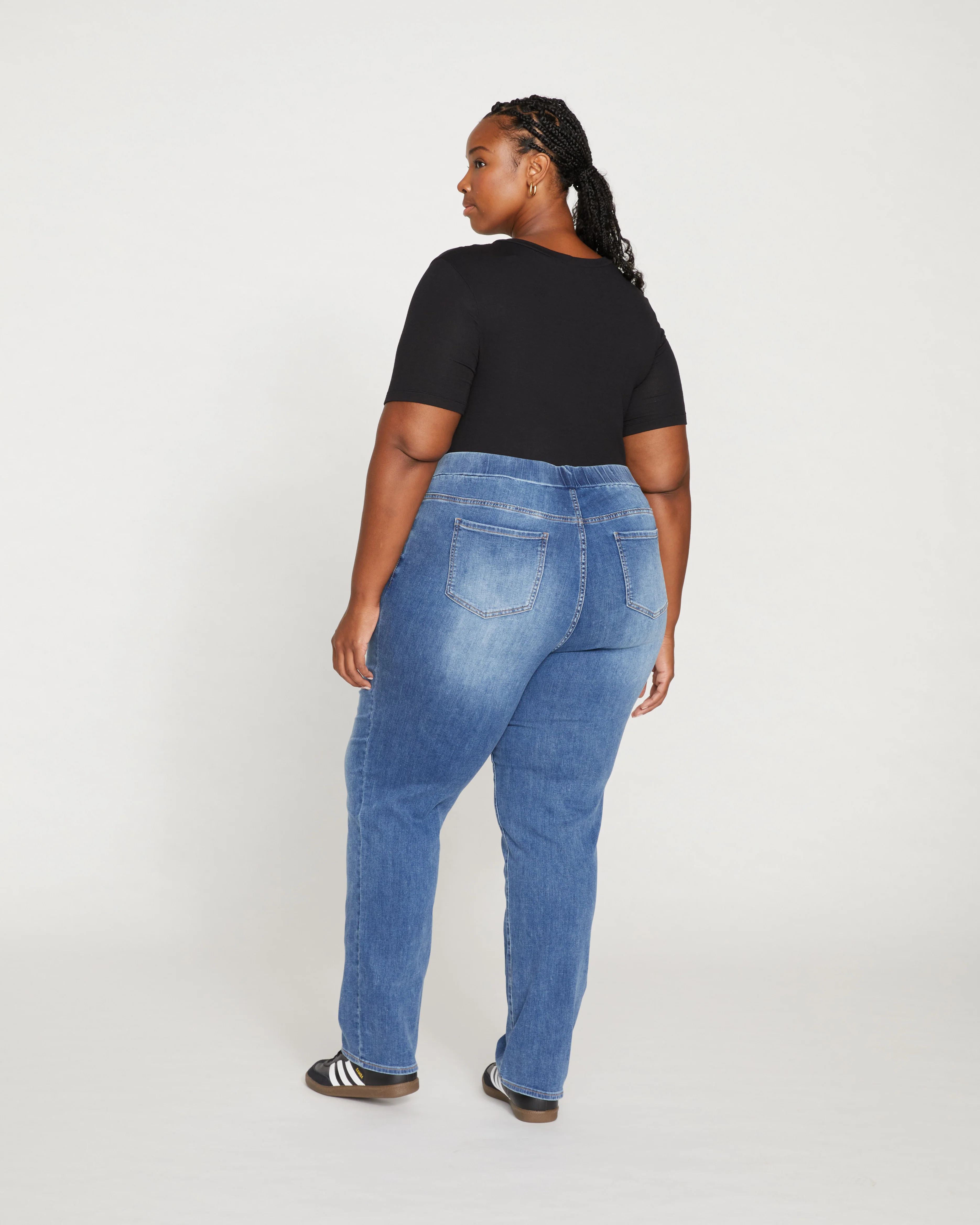 ComfortDenim Stovepipe Jeans 32 Inch - Western Blue Wash - Image 4