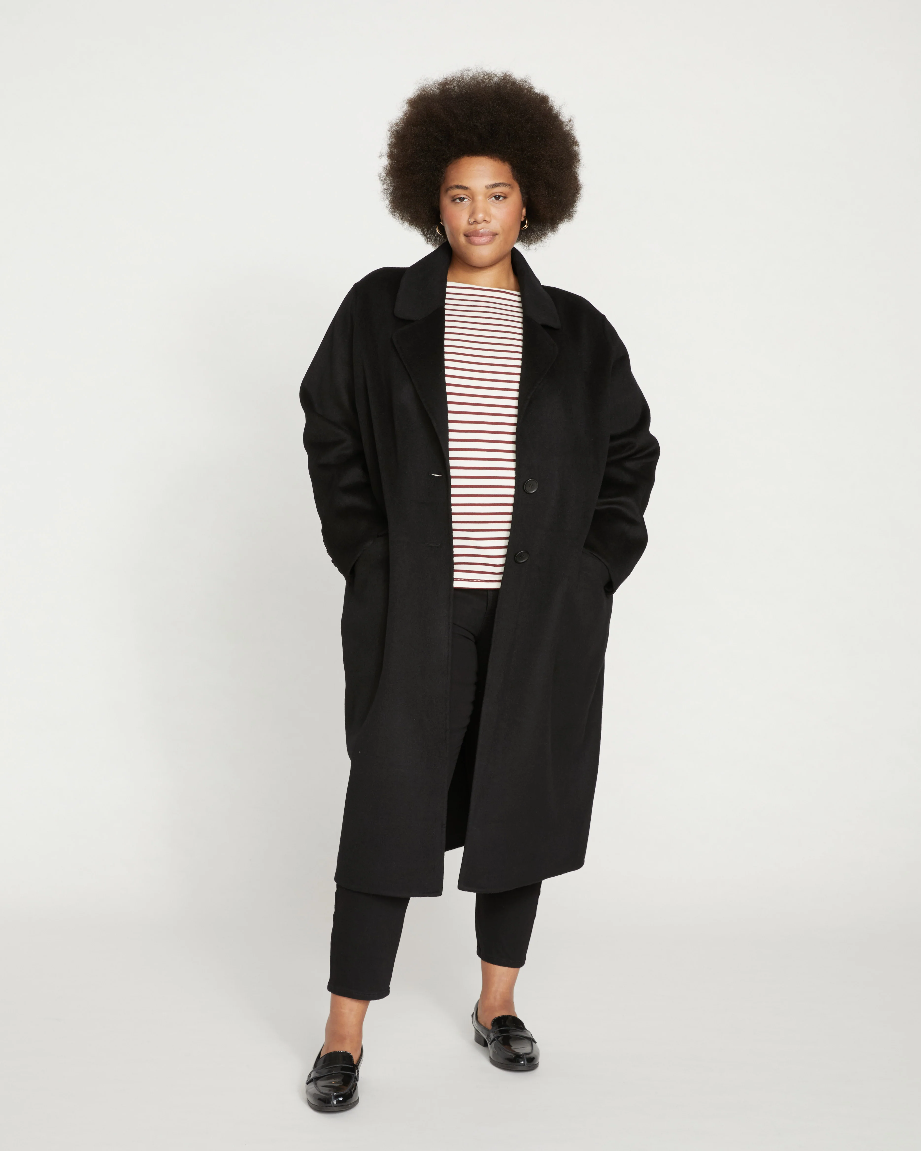 Double Face Luxe Coat - Black - Image 4