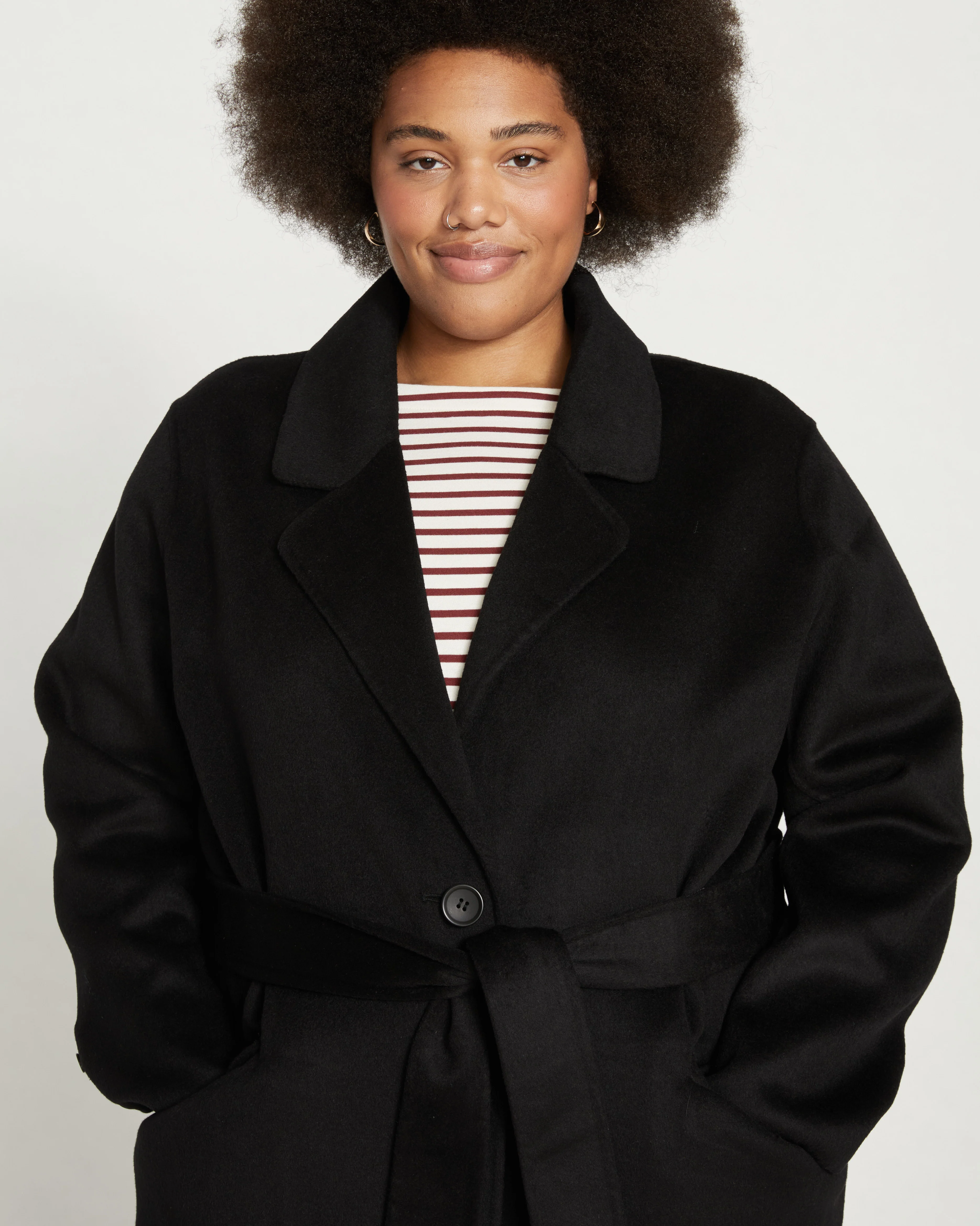 Double Face Luxe Coat - Black - Image 5