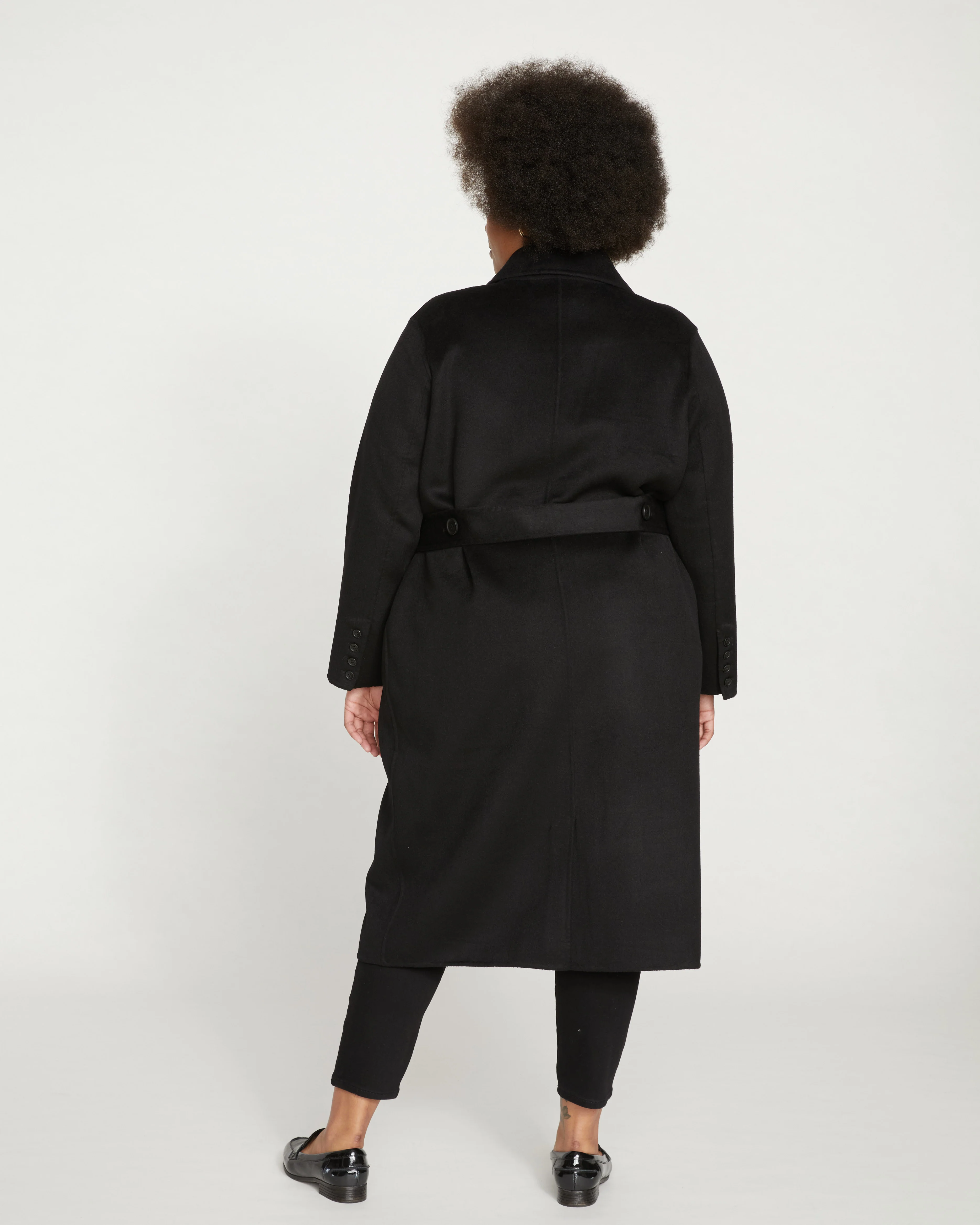 Double Face Luxe Coat - Black - Image 7
