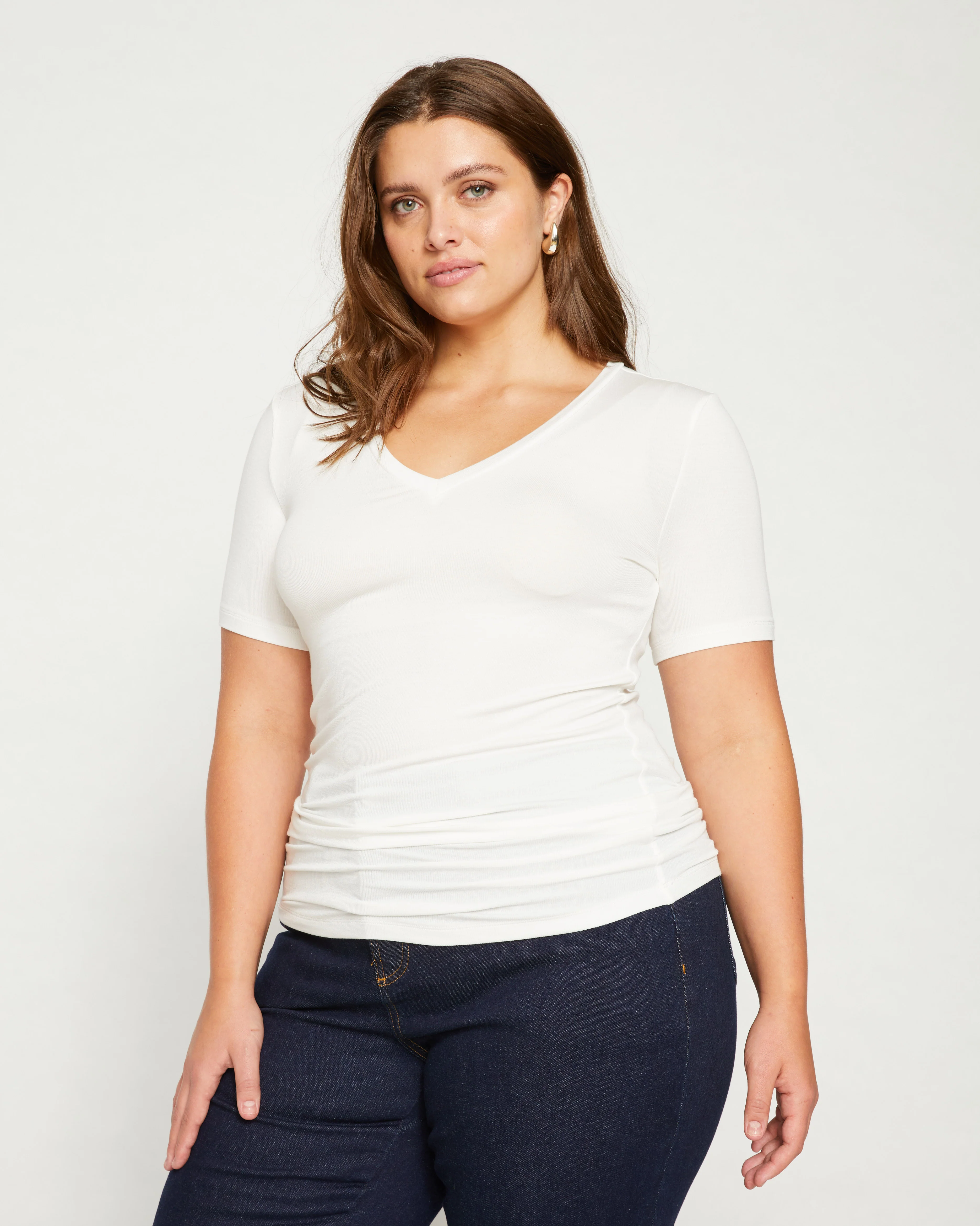 Foundation Short Sleeve V-Neck Tee - Vapor - Image 3