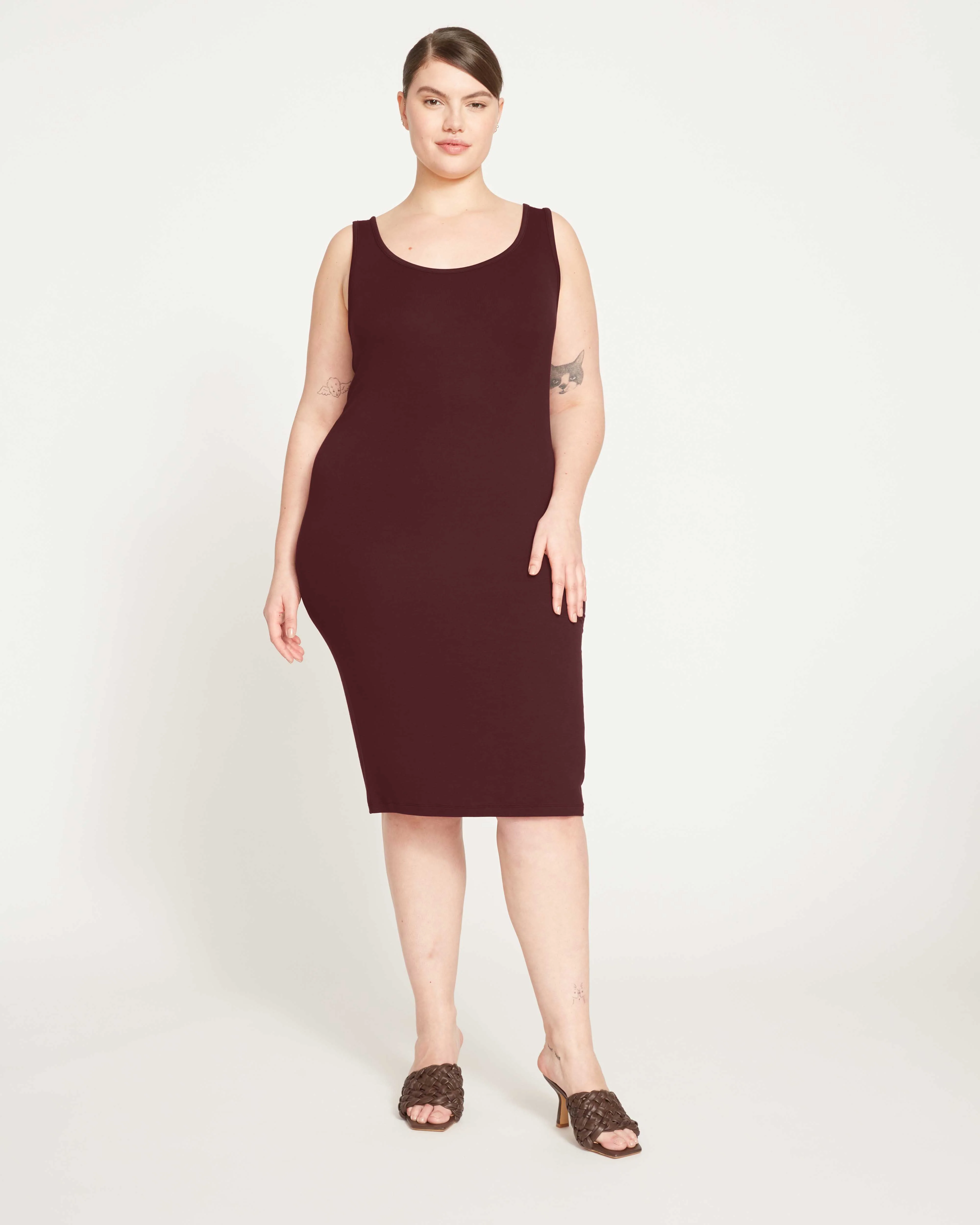 Foundation Tank Dress - Black Cherry - Image 4