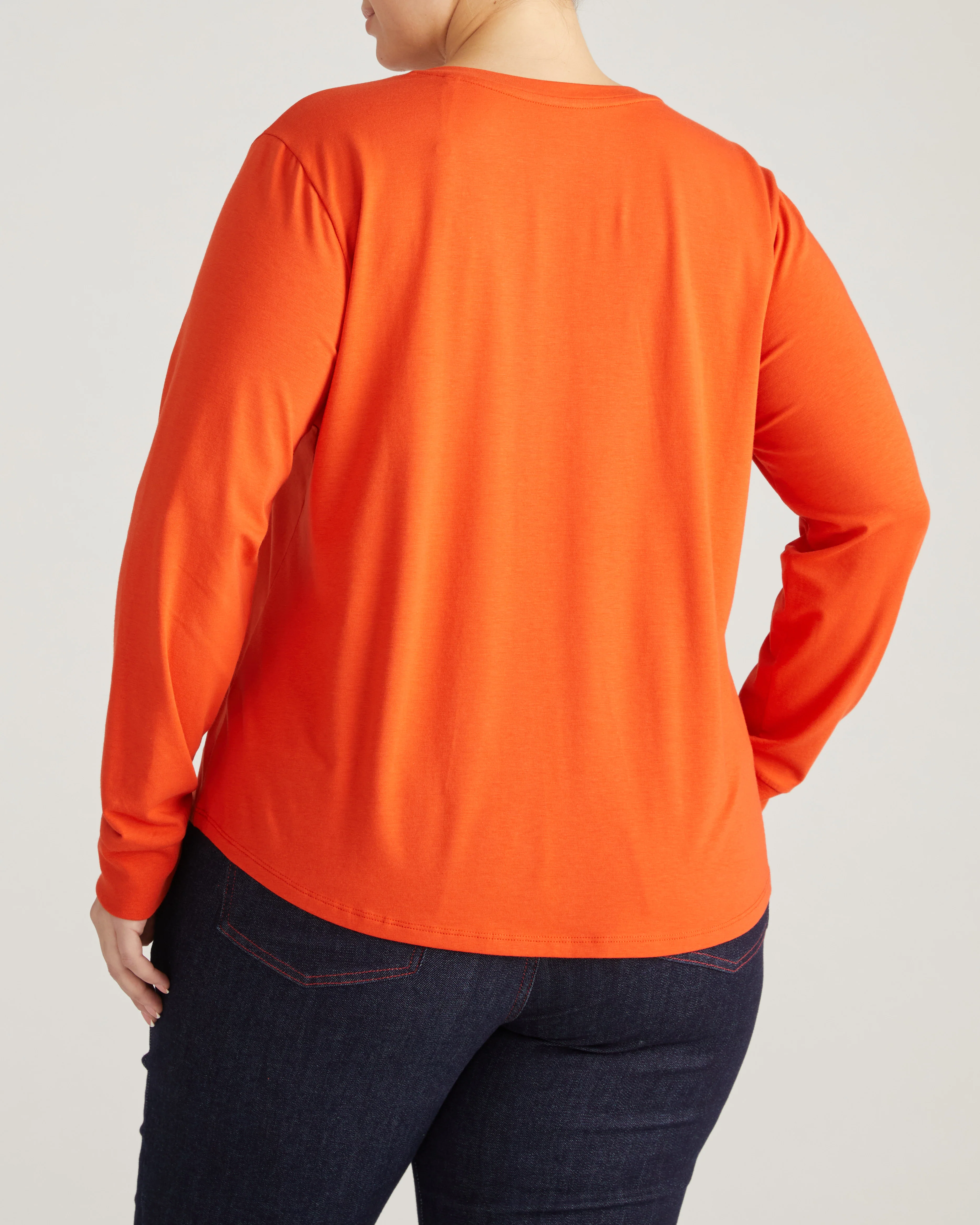 Long Sleeve V Rex - Orange Flame - Image 4