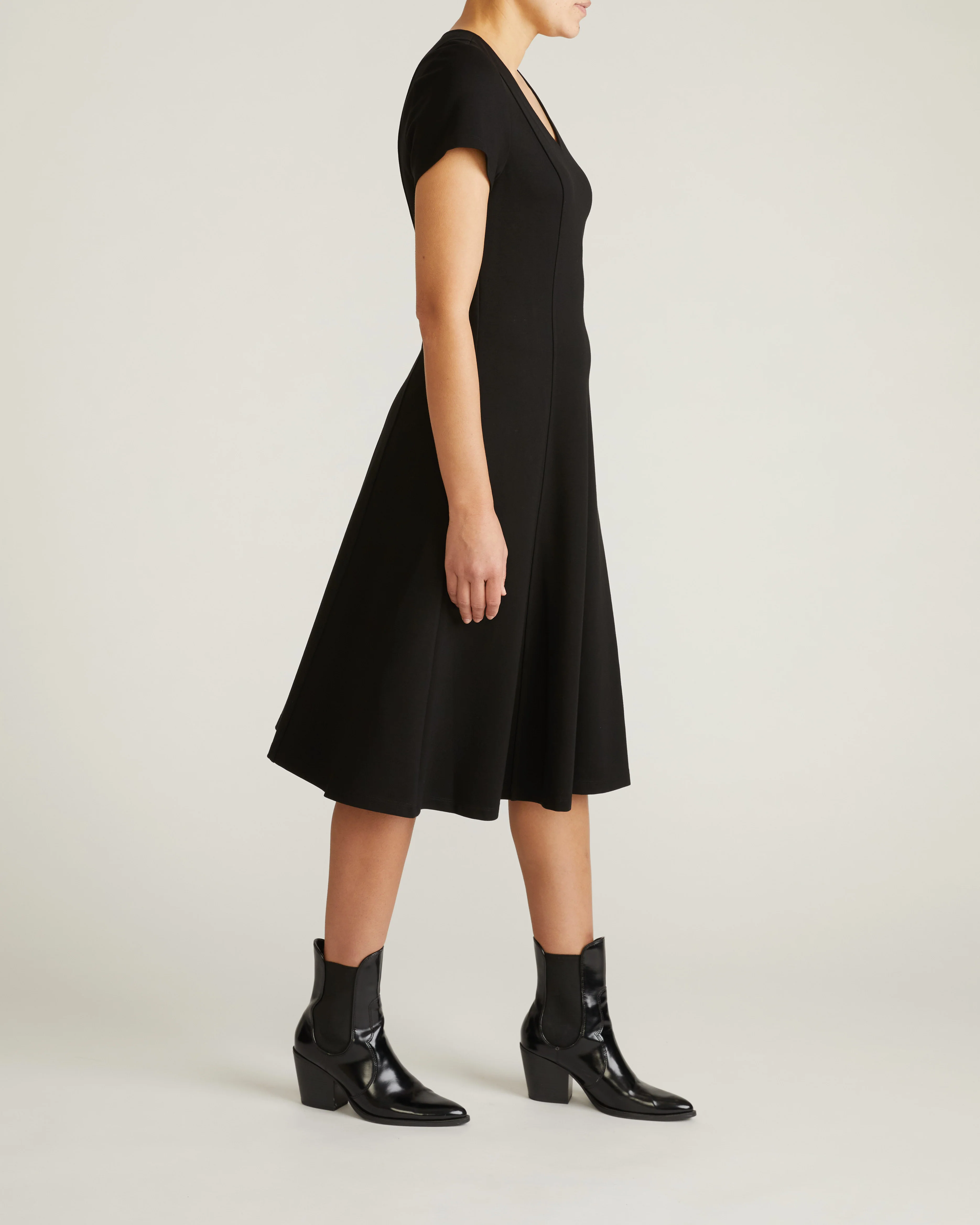 Lucinda Ponte Dress - Black - Image 4