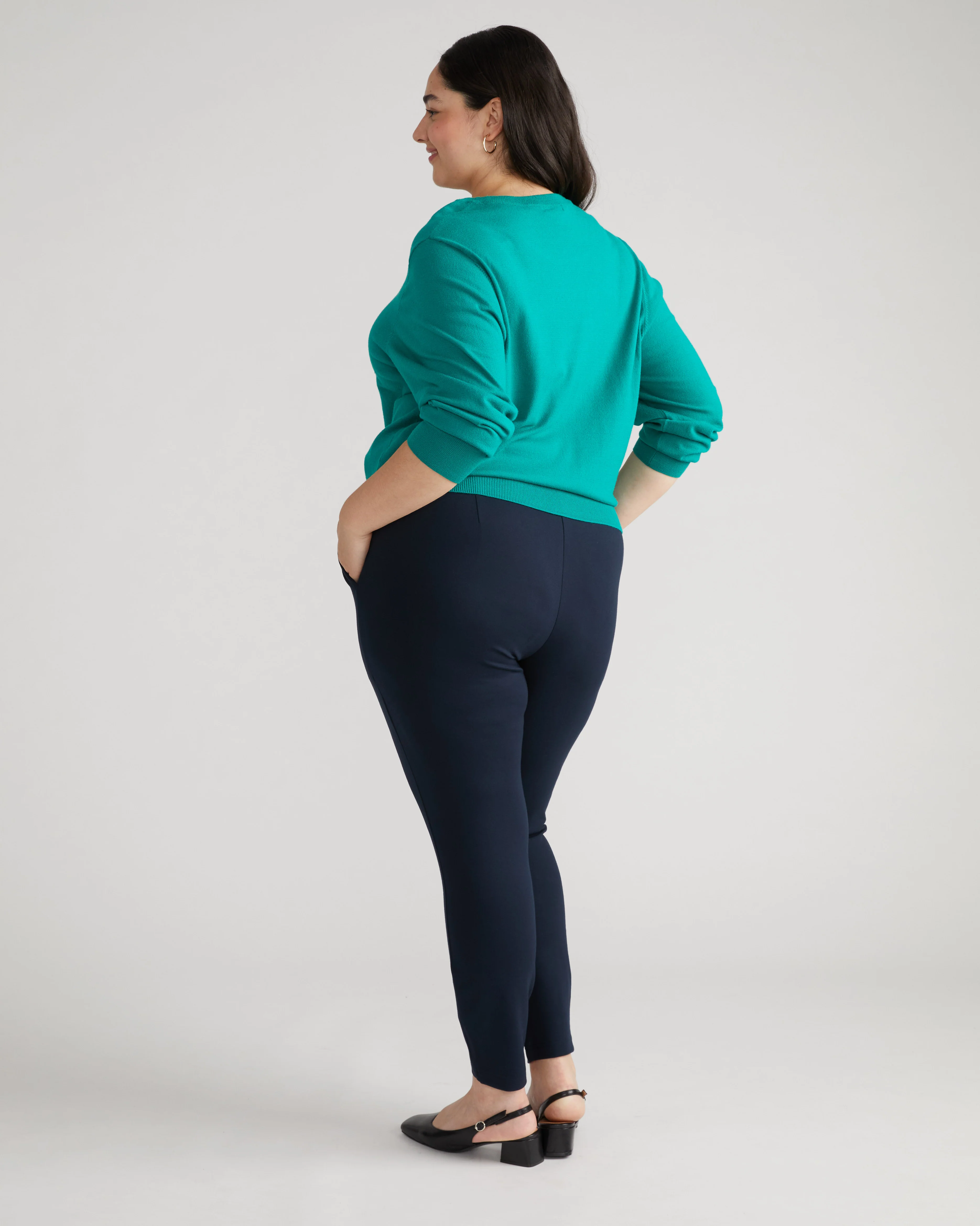 Minimalist Moro Pocket Signature Ponte Pants - Navy - Image 3
