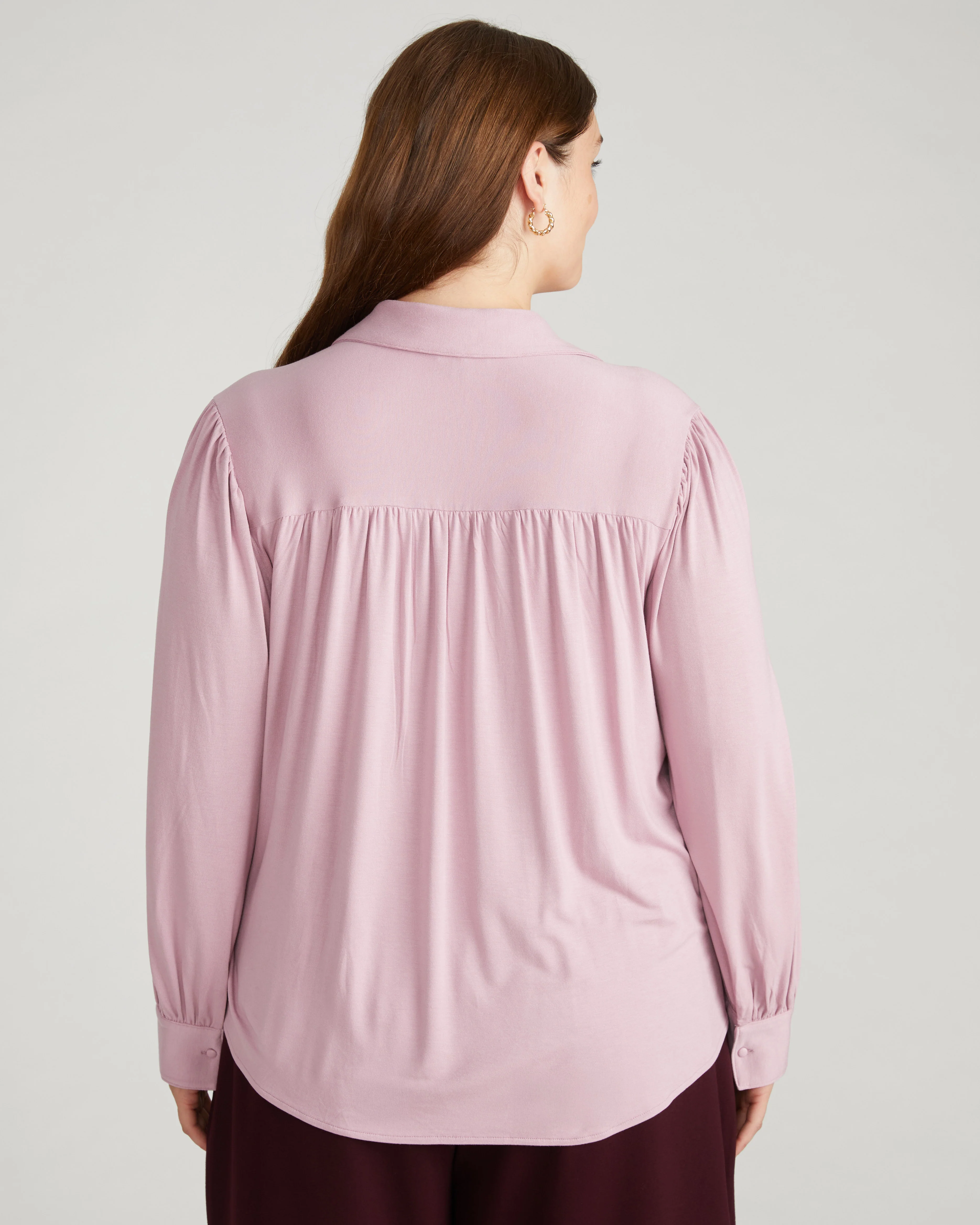 Moore Liquid Jersey Blouse - Pale Mauve - Image 3