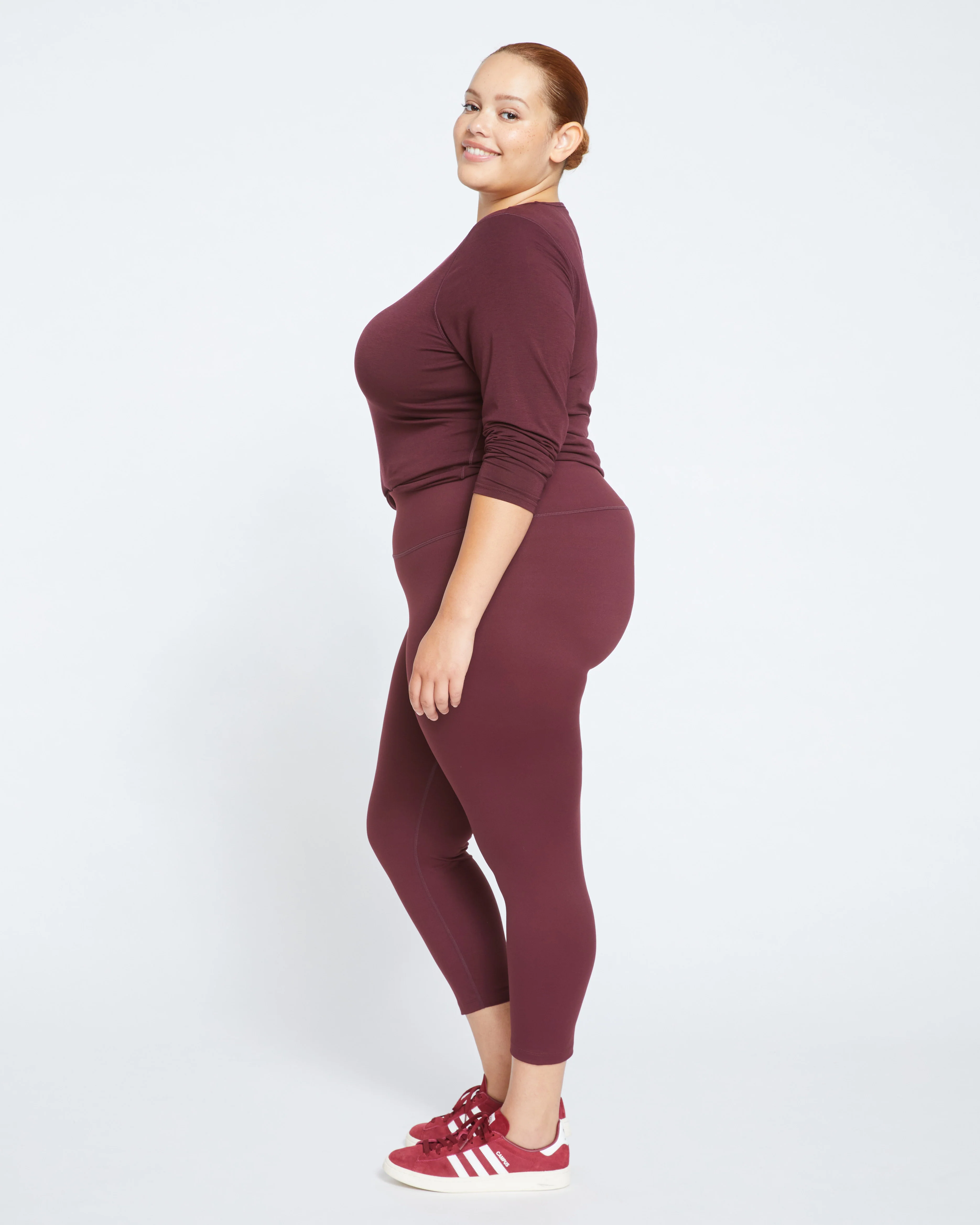 Next-to-Naked Cropped Legging - Black Cherry - Image 3