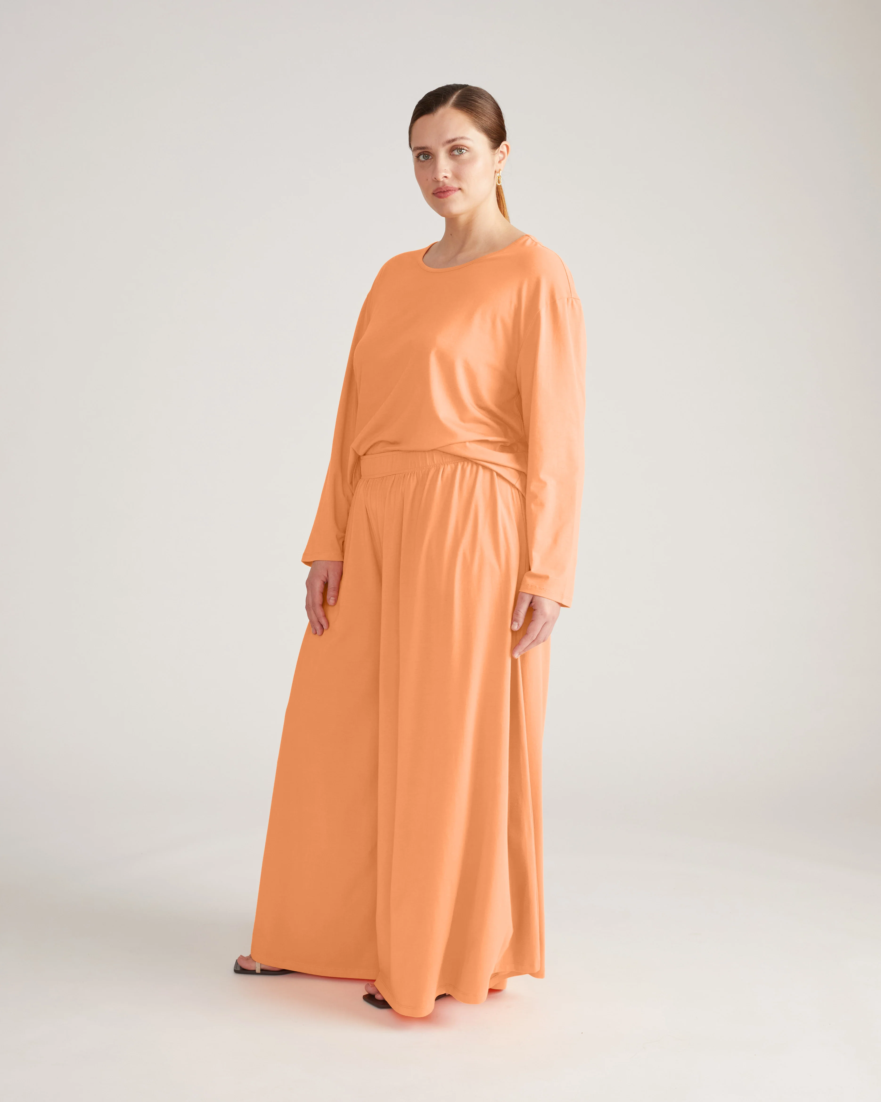 Pina Long Sleeve Lounge Tee - Melon - Image 2