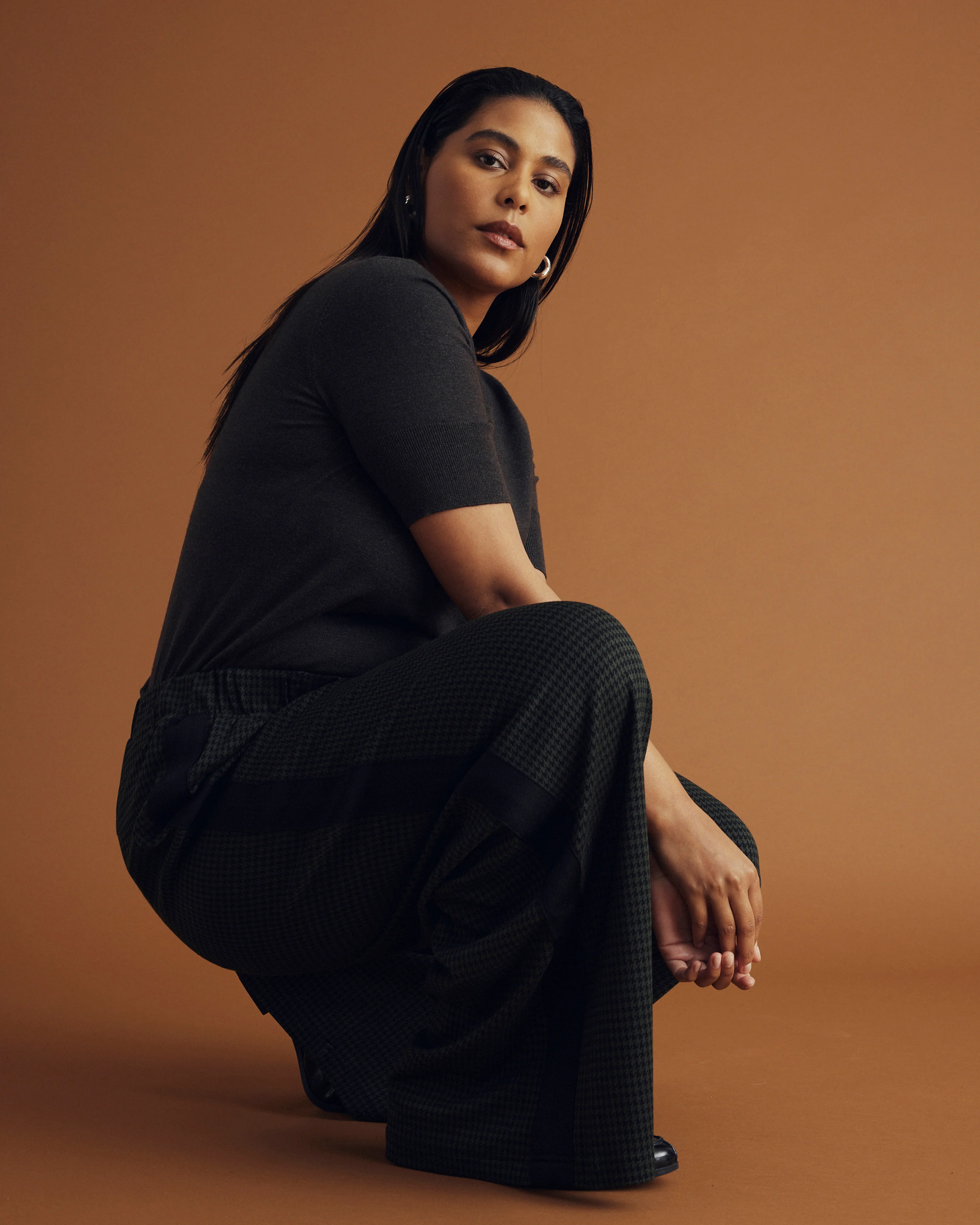 Savvy Fine Knit Sweater Top - Graphite - Image 3