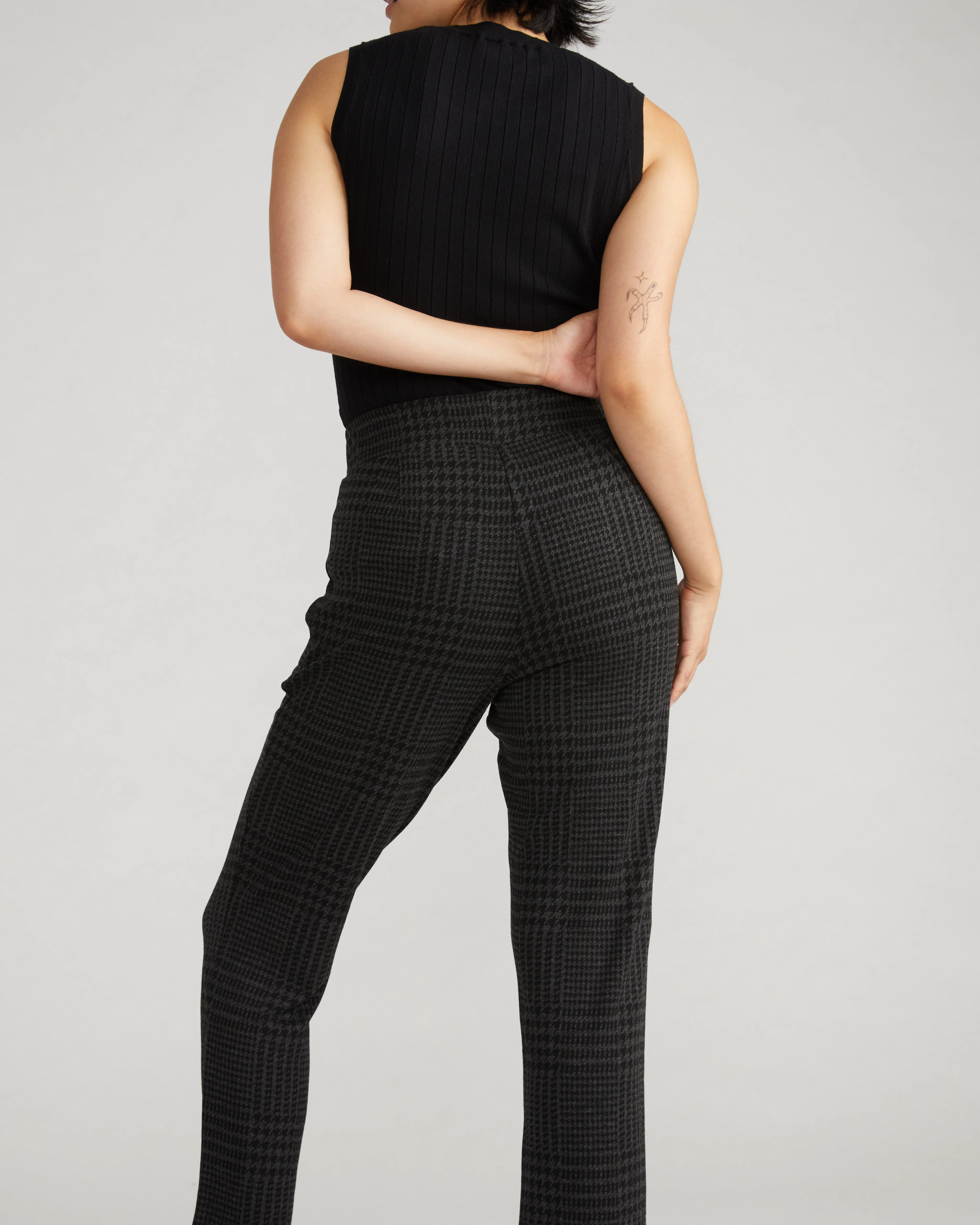 Smart Signature Ponte Pants - Storm Houndstooth - Image 2