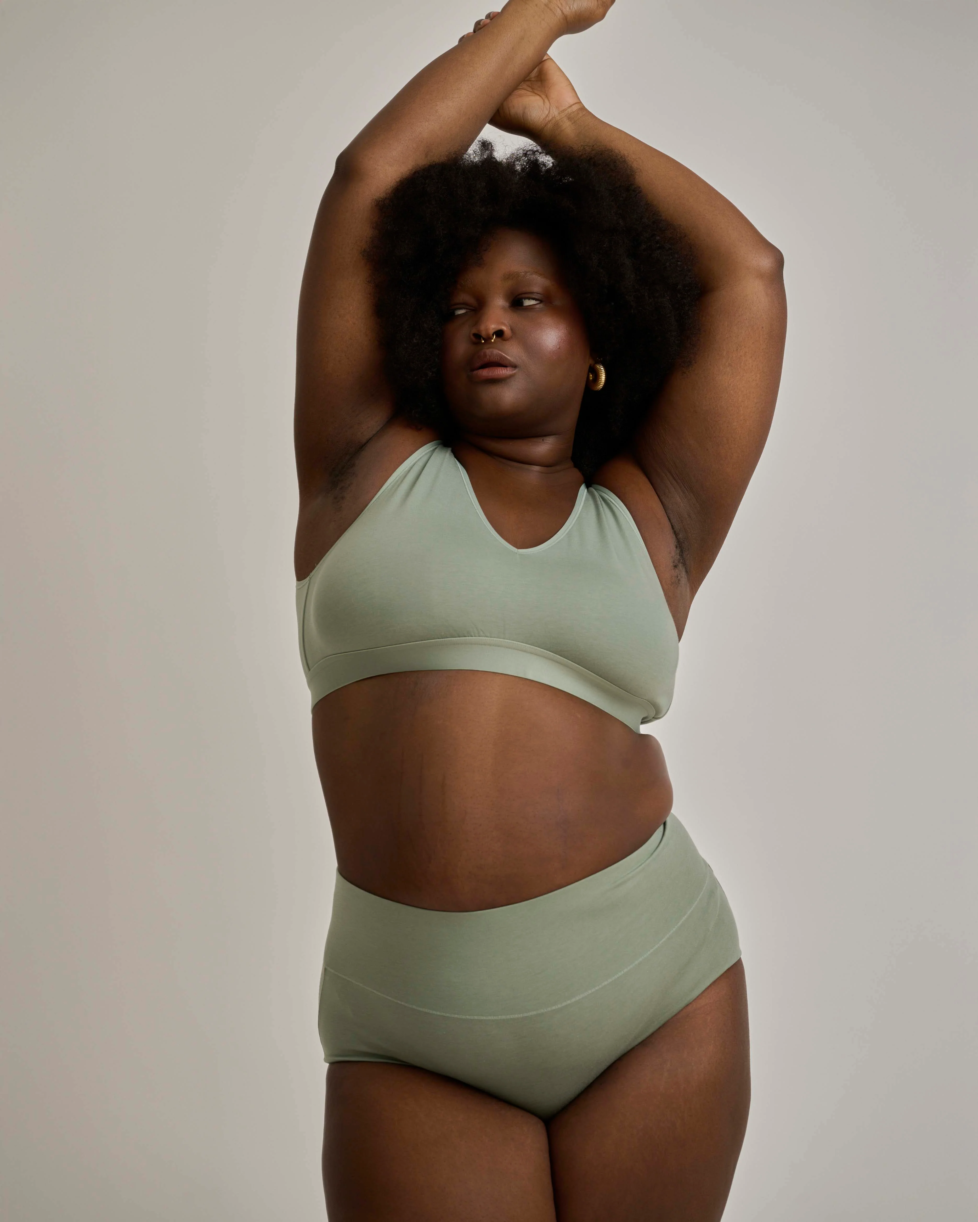 UltimateS Full Coverage High Rise Brief - Sage - Image 2